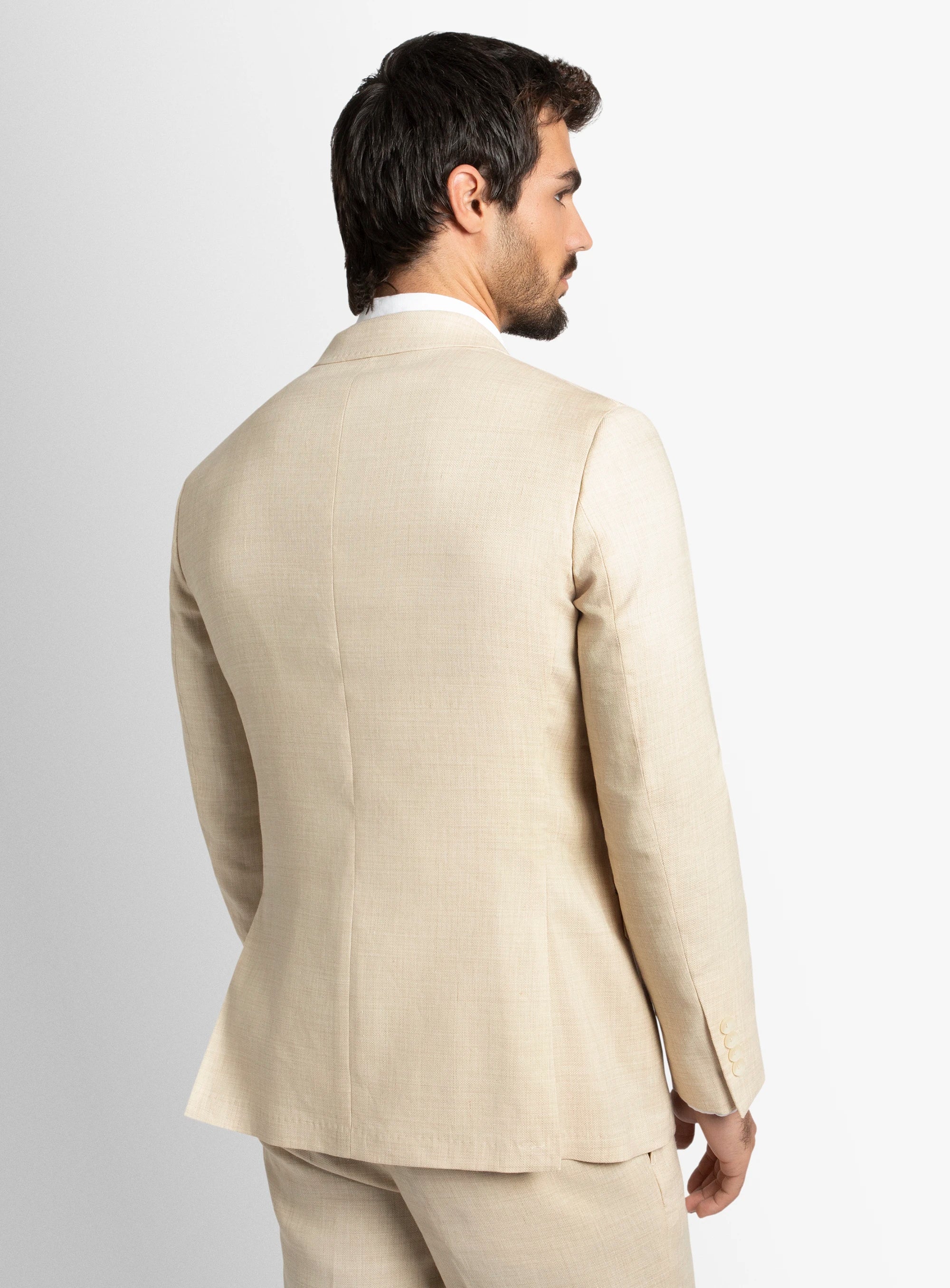 Tommaso Double Breasted Sand Jacket