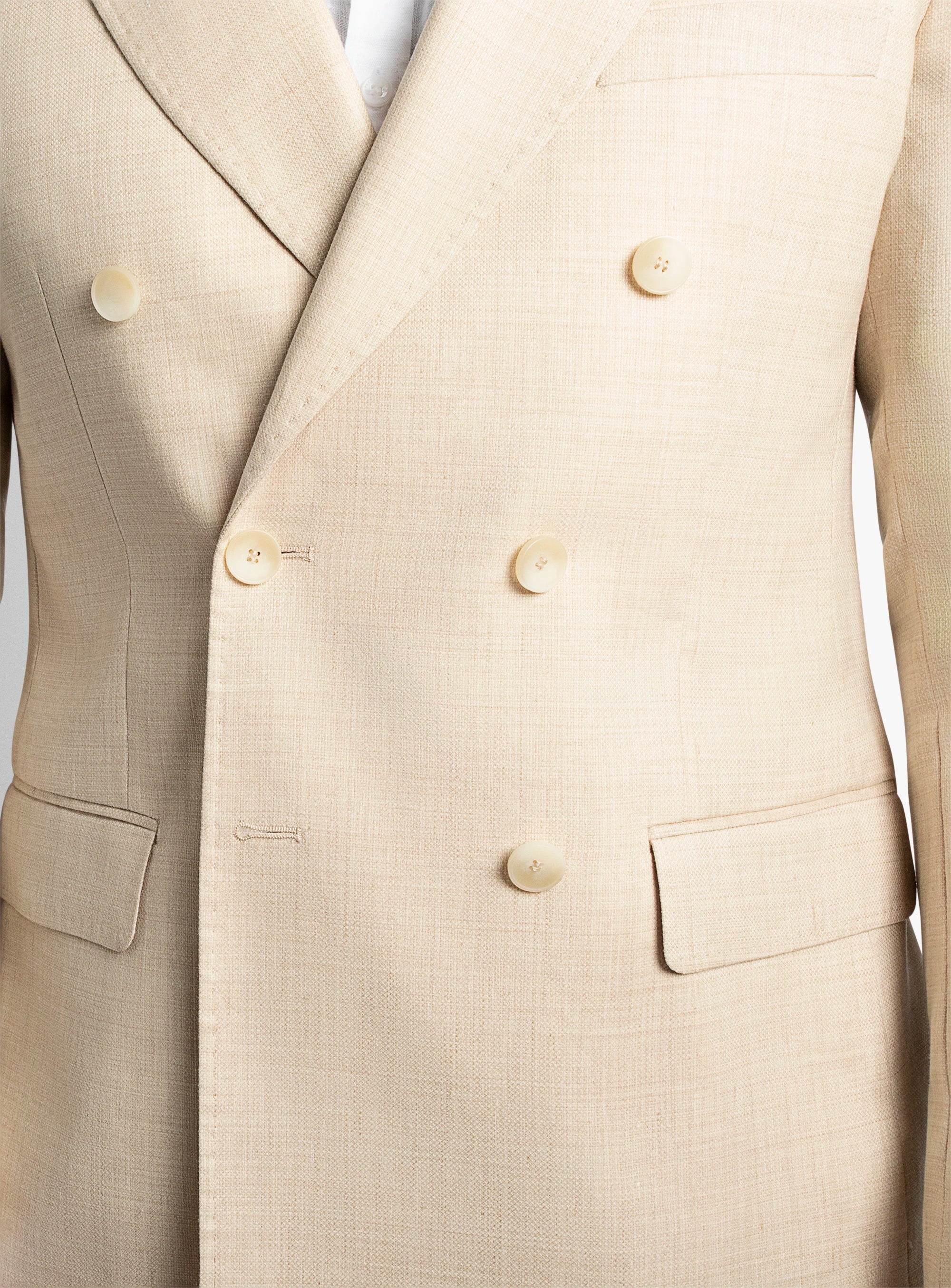 Tommaso Double Breasted Sand Jacket