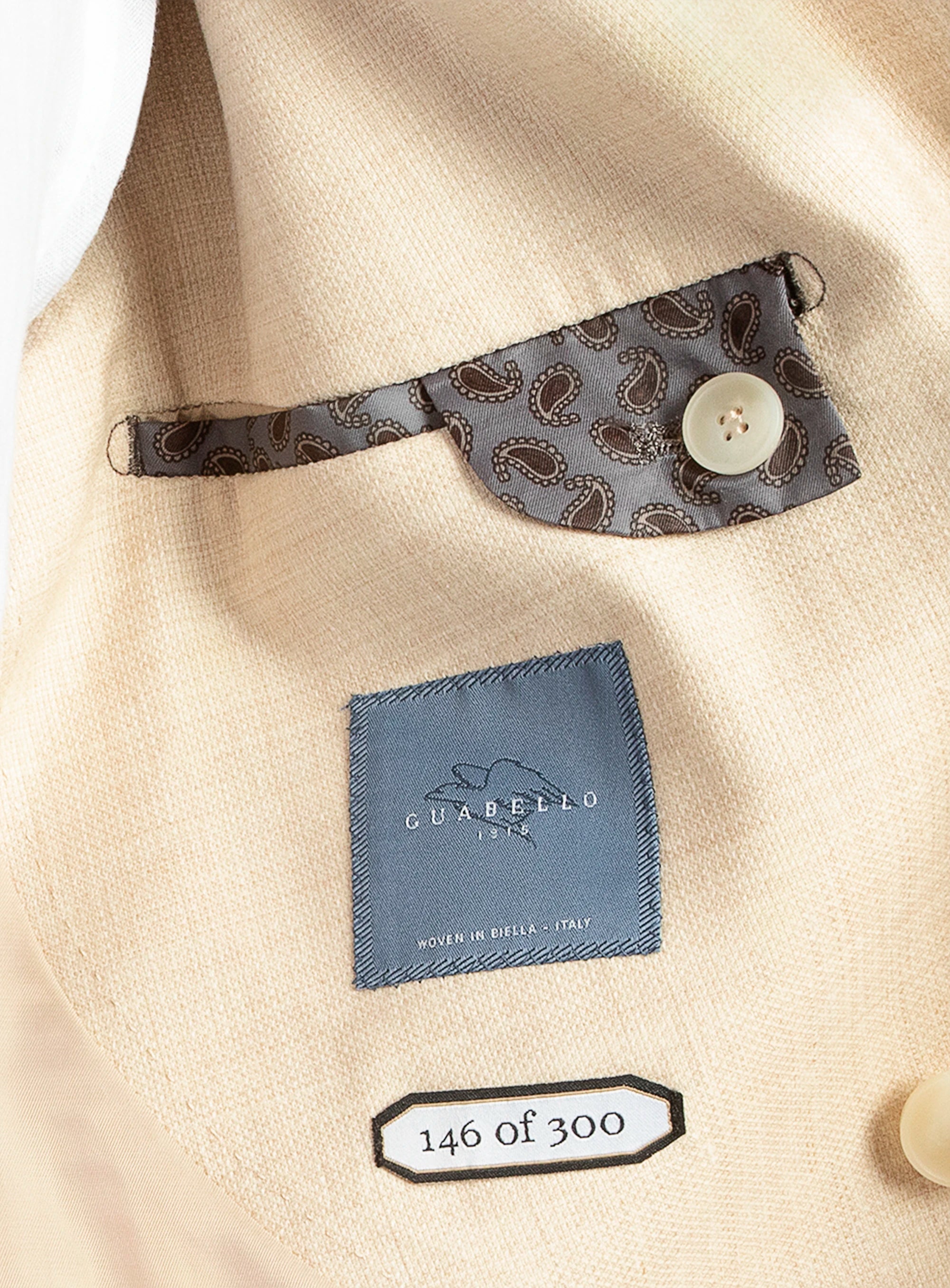Tommaso Double Breasted Sand Jacket