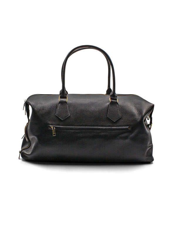 Alessio Black Pebbled Leather Bag