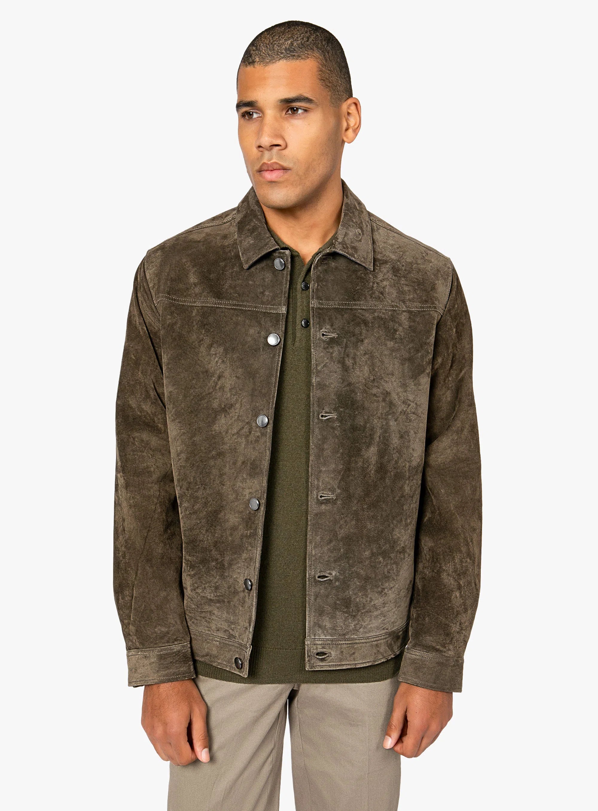 Brunico Classic Olive Suede Jacket