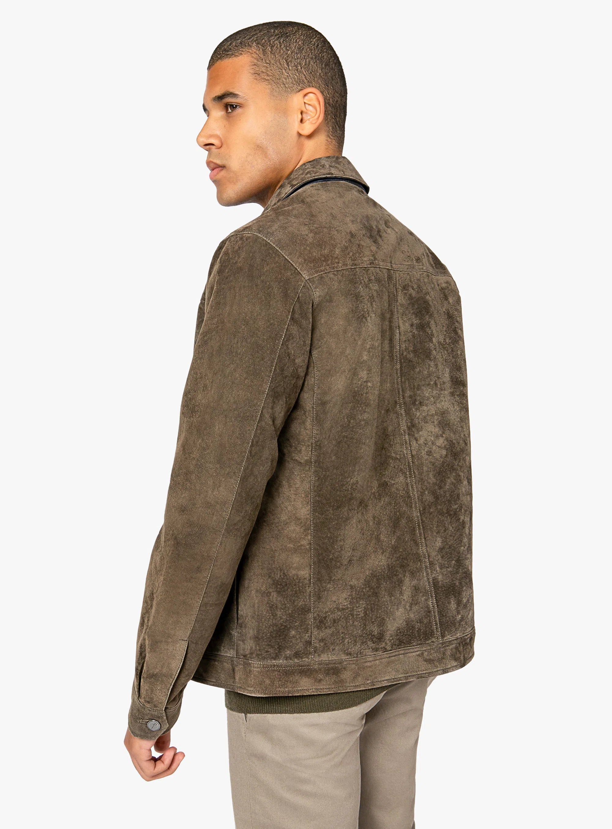 Brunico Classic Olive Suede Jacket