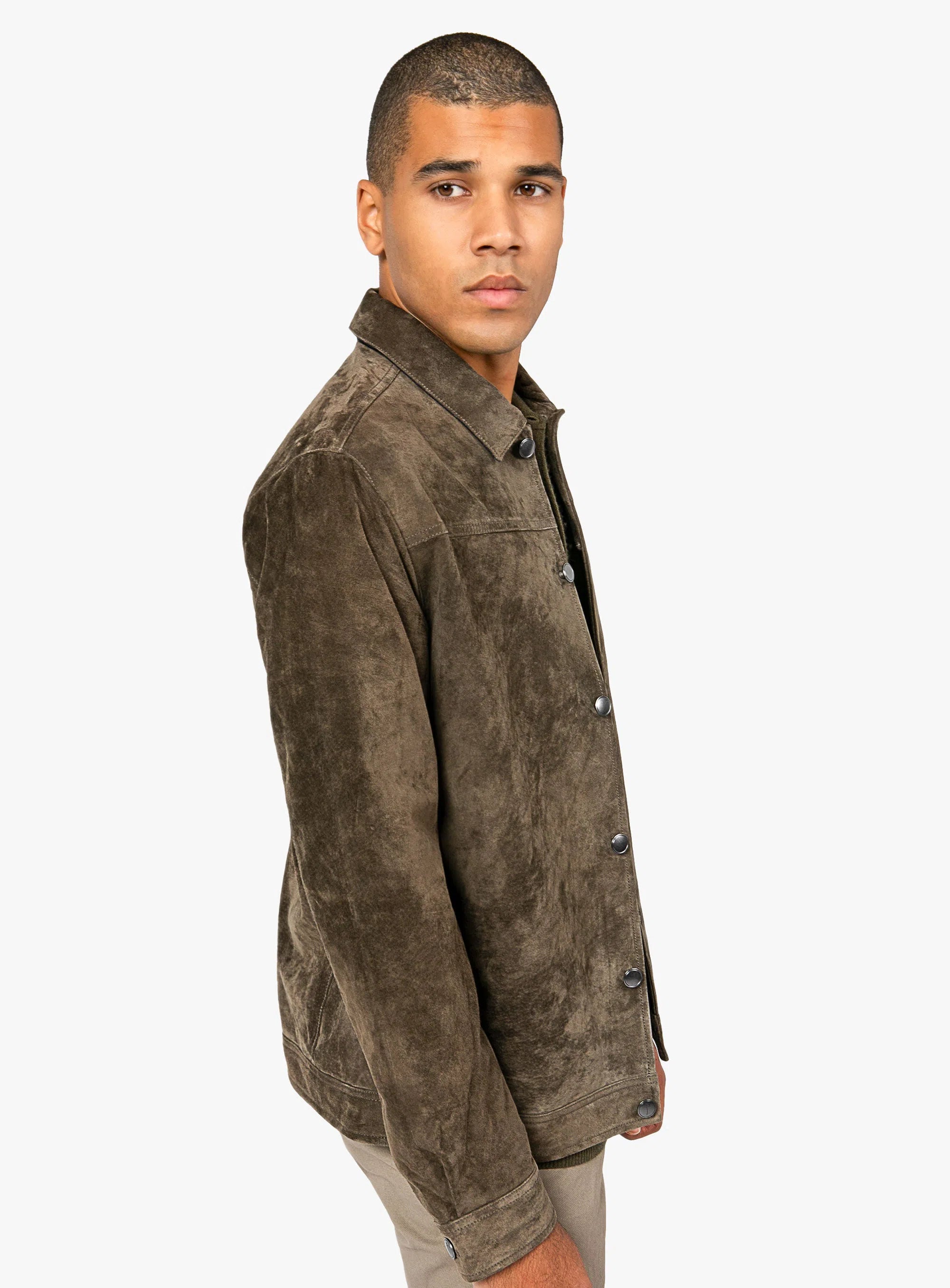 Brunico Classic Olive Suede Jacket