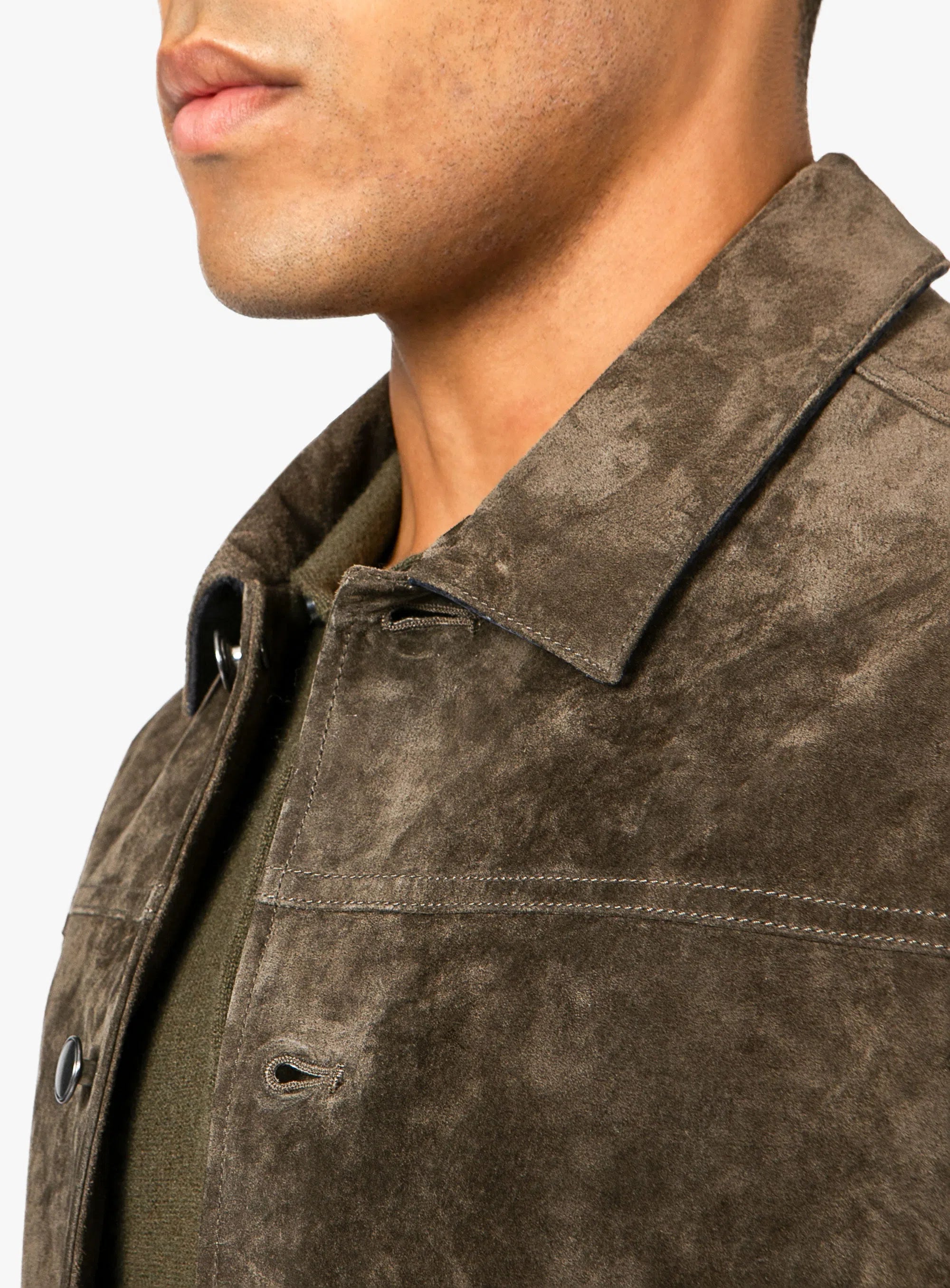 Brunico Classic Olive Suede Jacket