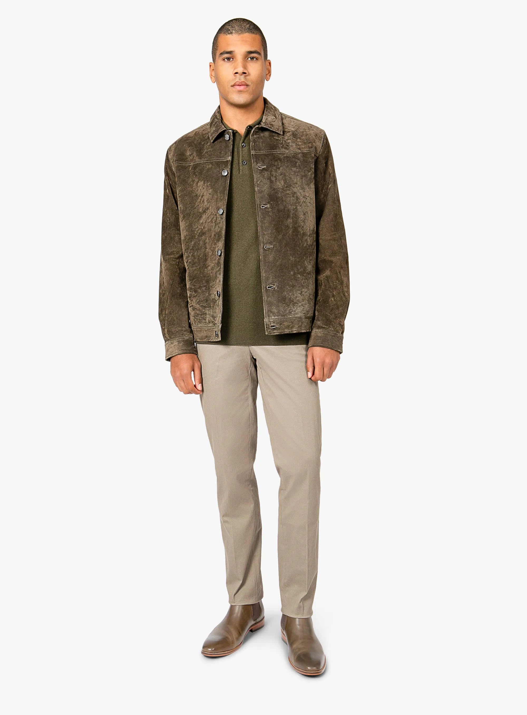 Brunico Classic Olive Suede Jacket