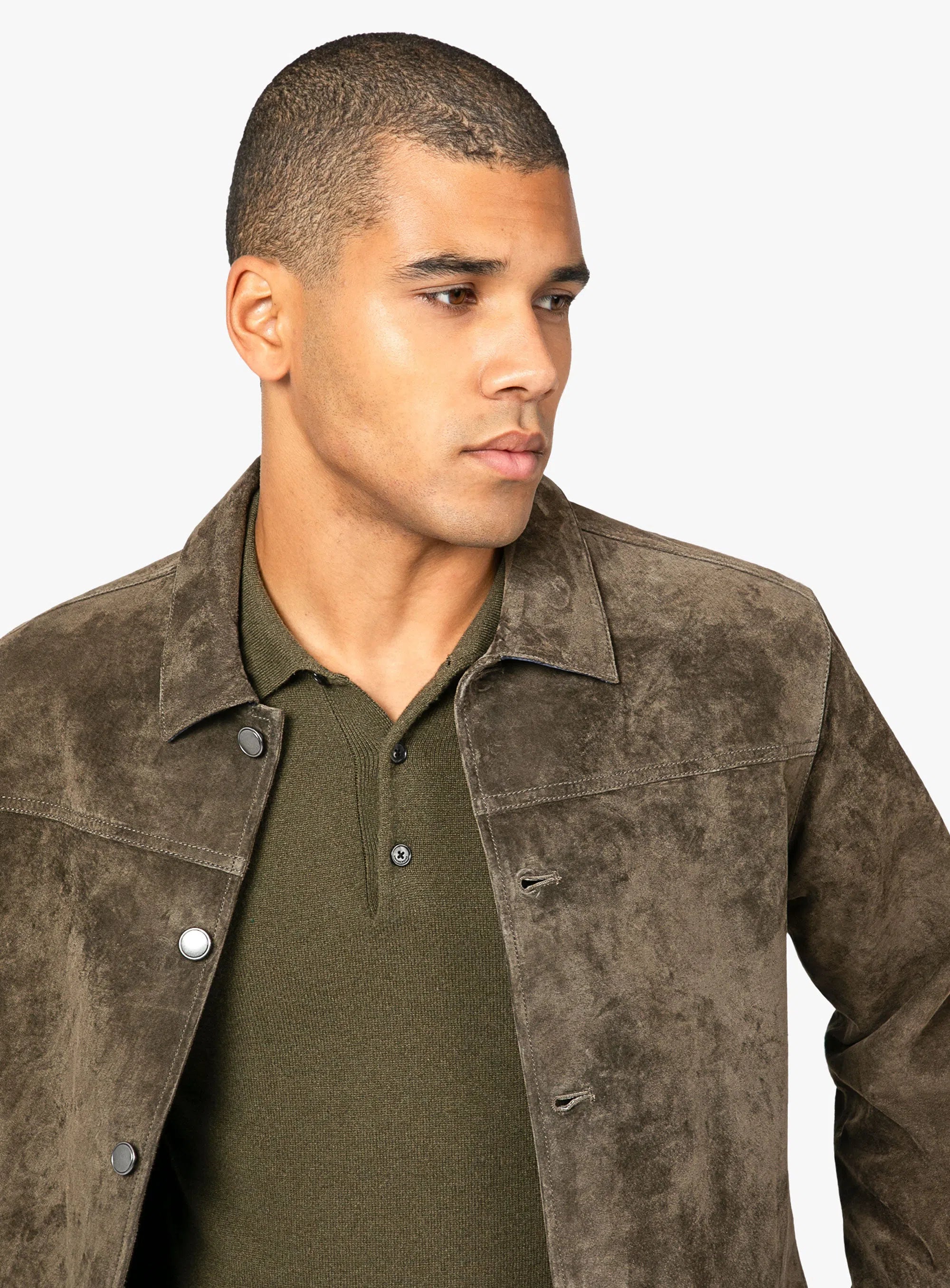 Brunico Classic Olive Suede Jacket