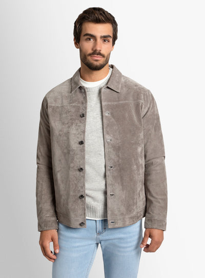 Brunico Classic Stone Suede Jacket