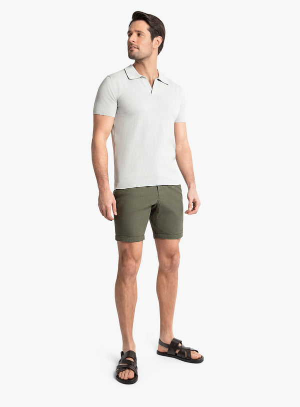Enna Textured Short Sleeve Dove Polo