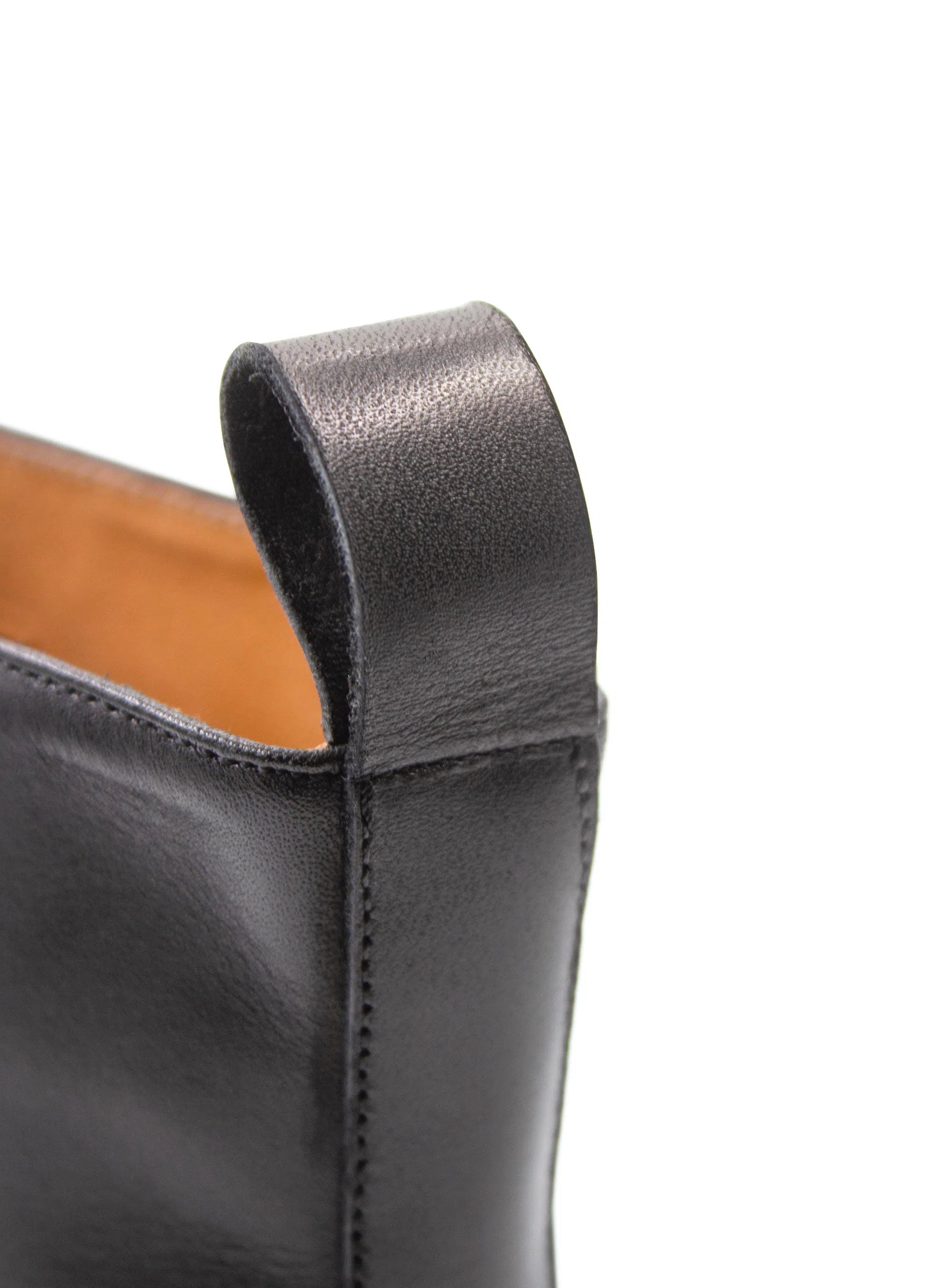 Massimo Black Semi-Brogue Boot