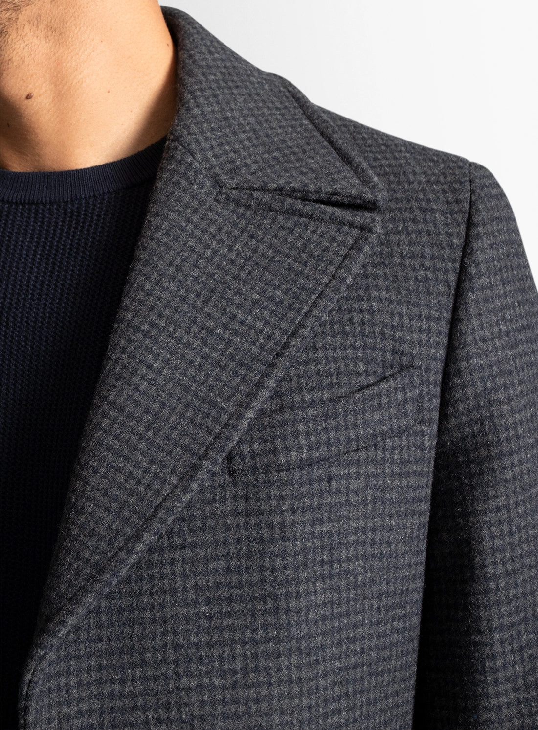Men coat grey wool