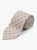 Bottinelli Taupe With Navy Squares Tie
