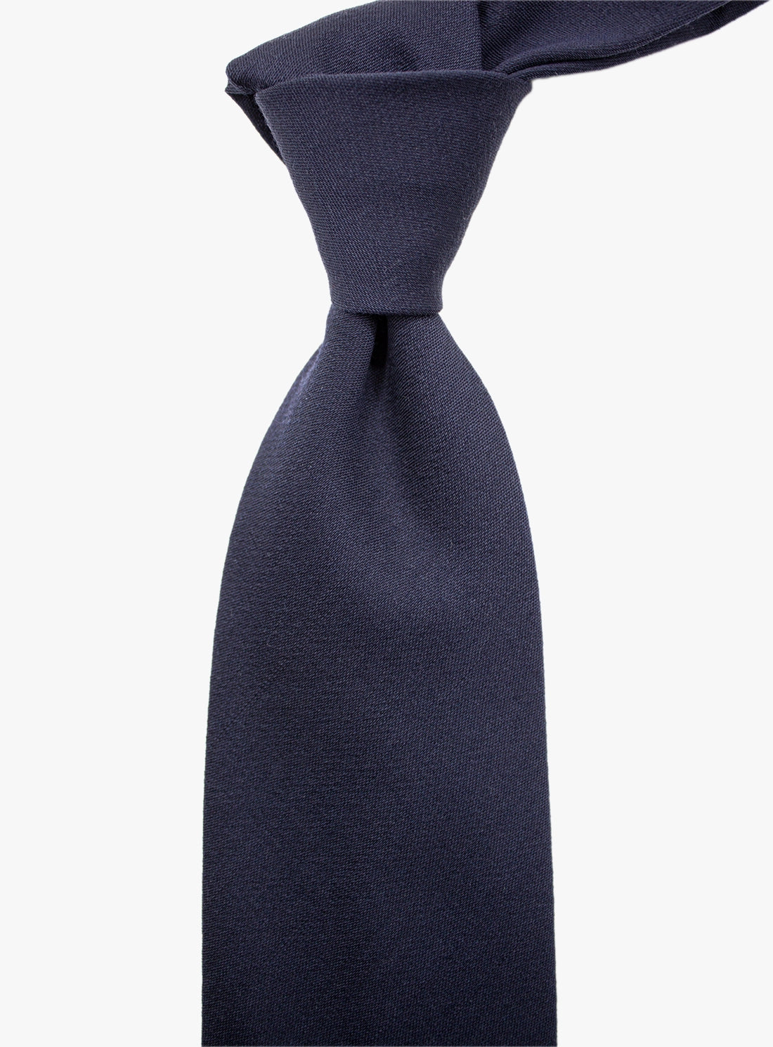 Navy blue tie on a white background
