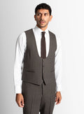 Ortona Striped Chocolate Brown Vest