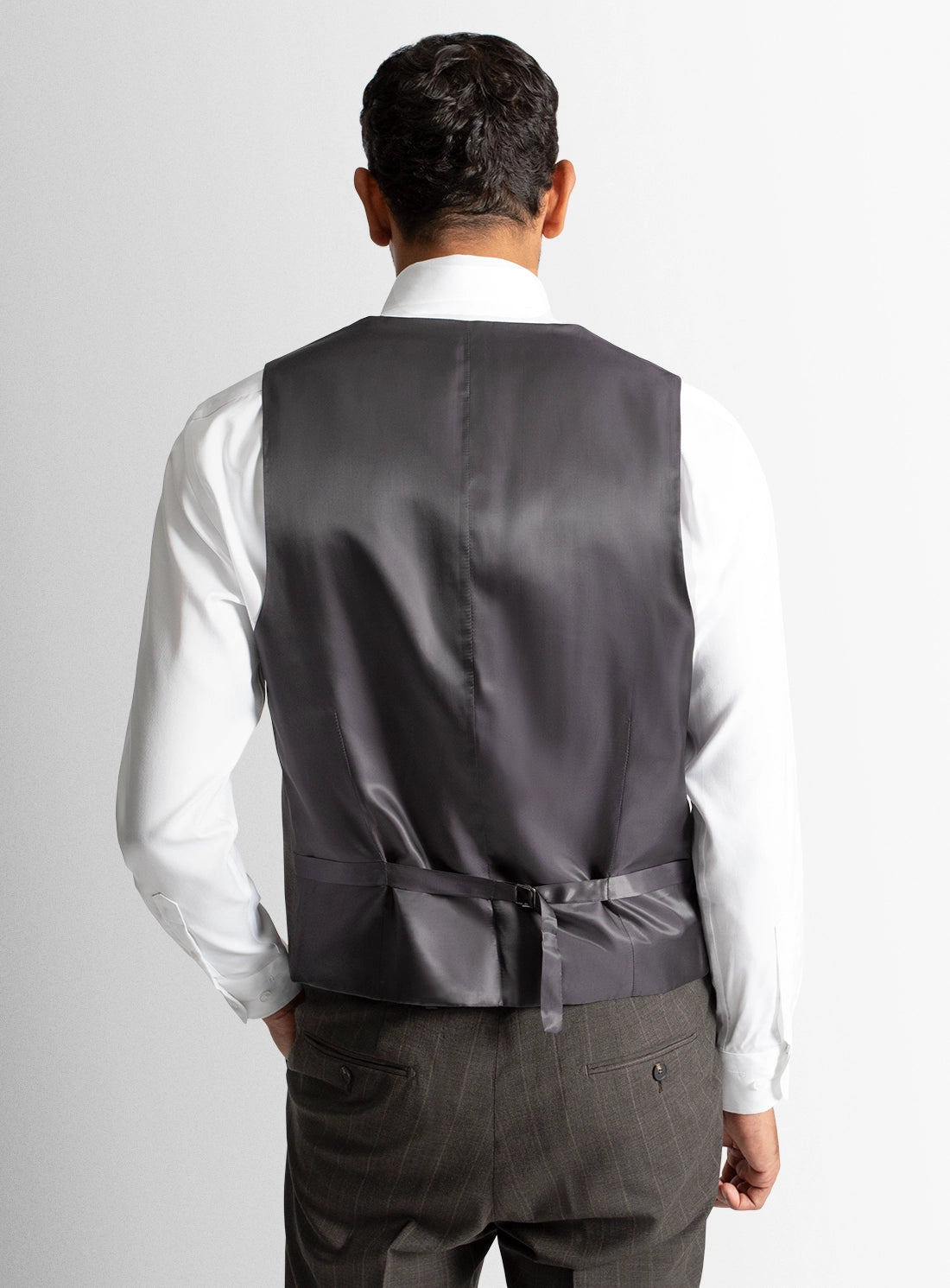 Men vest grey wool