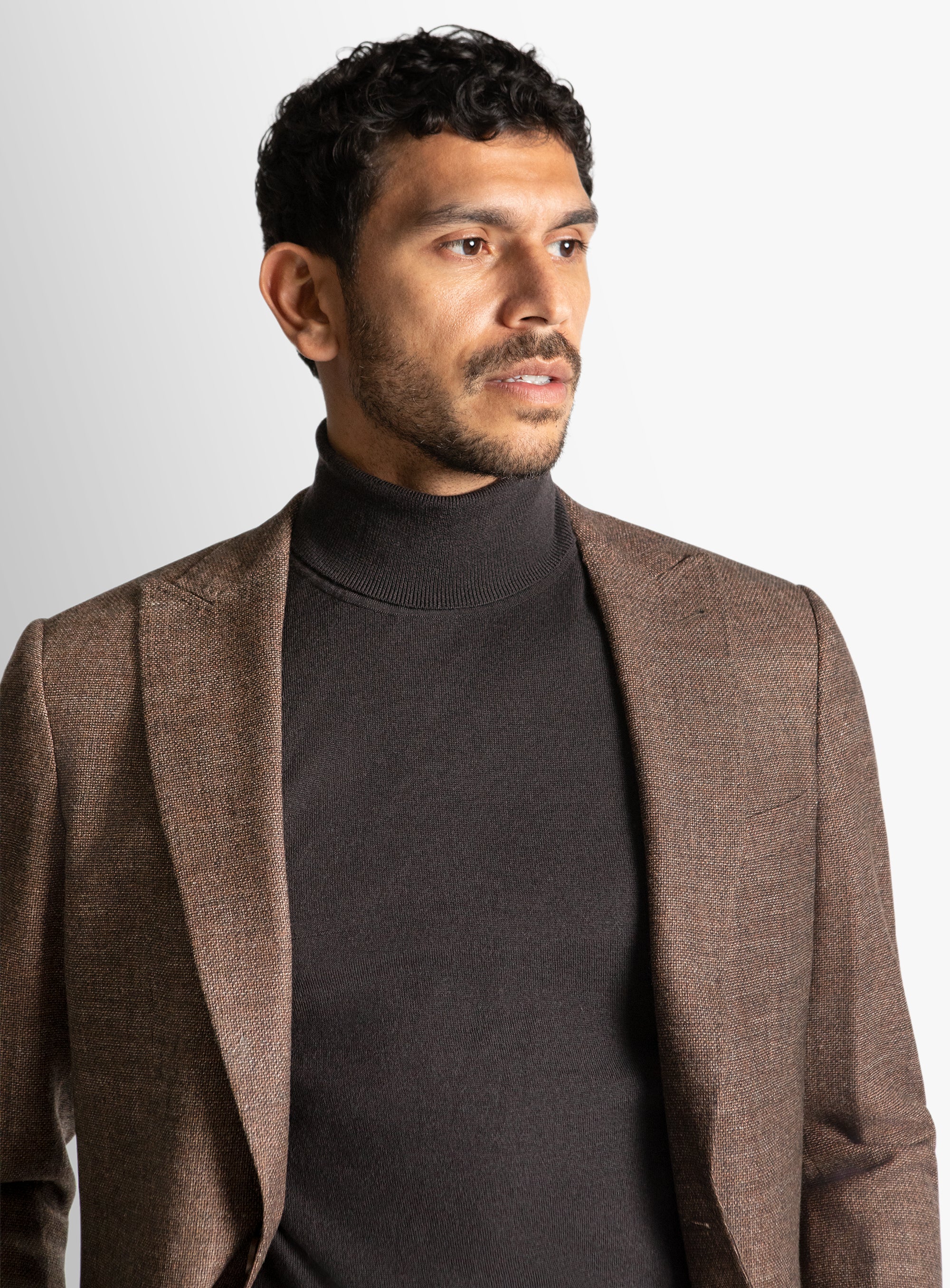 Portici Basketweave Brown Jacket