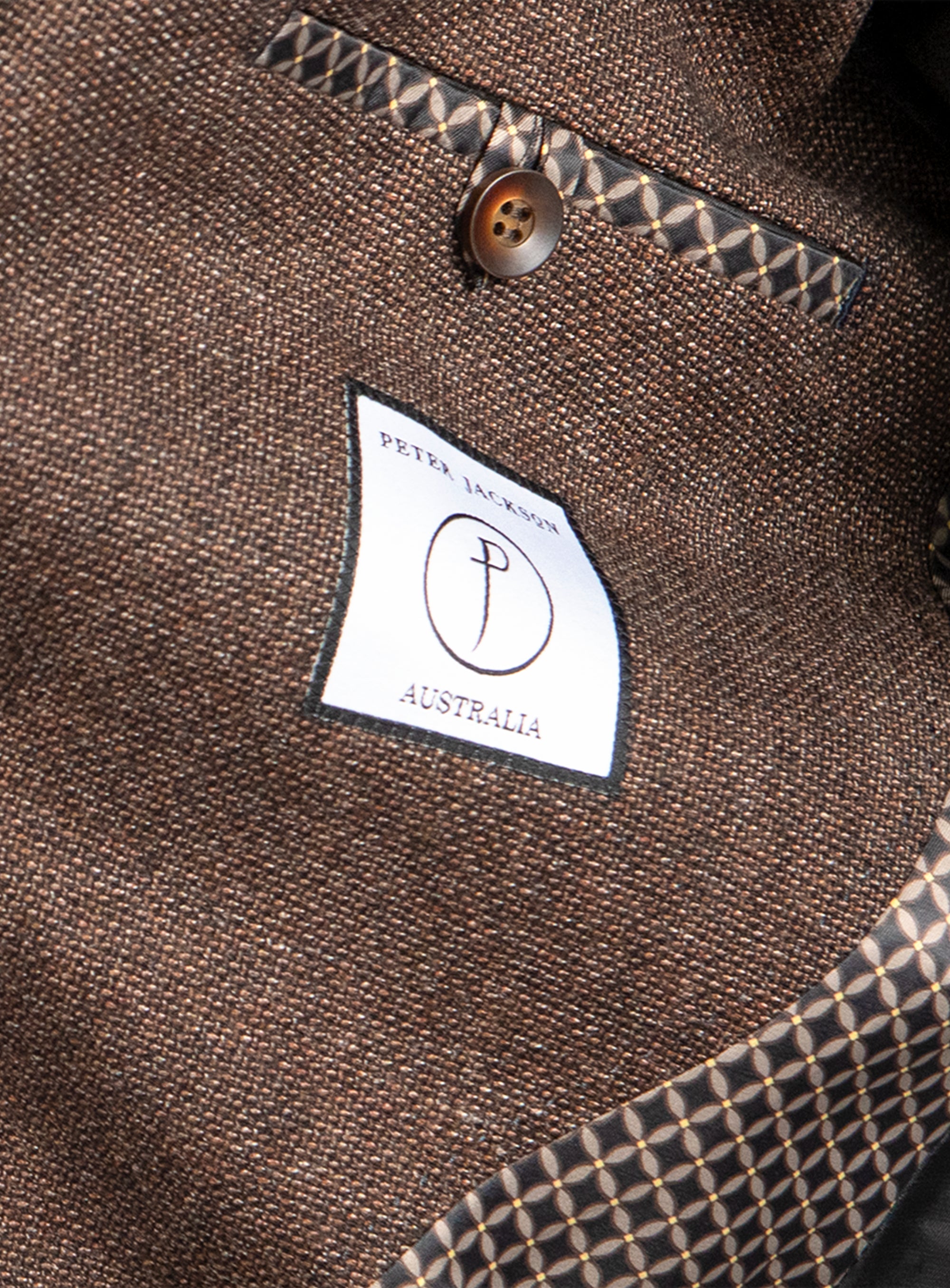 Portici Basketweave Brown Jacket