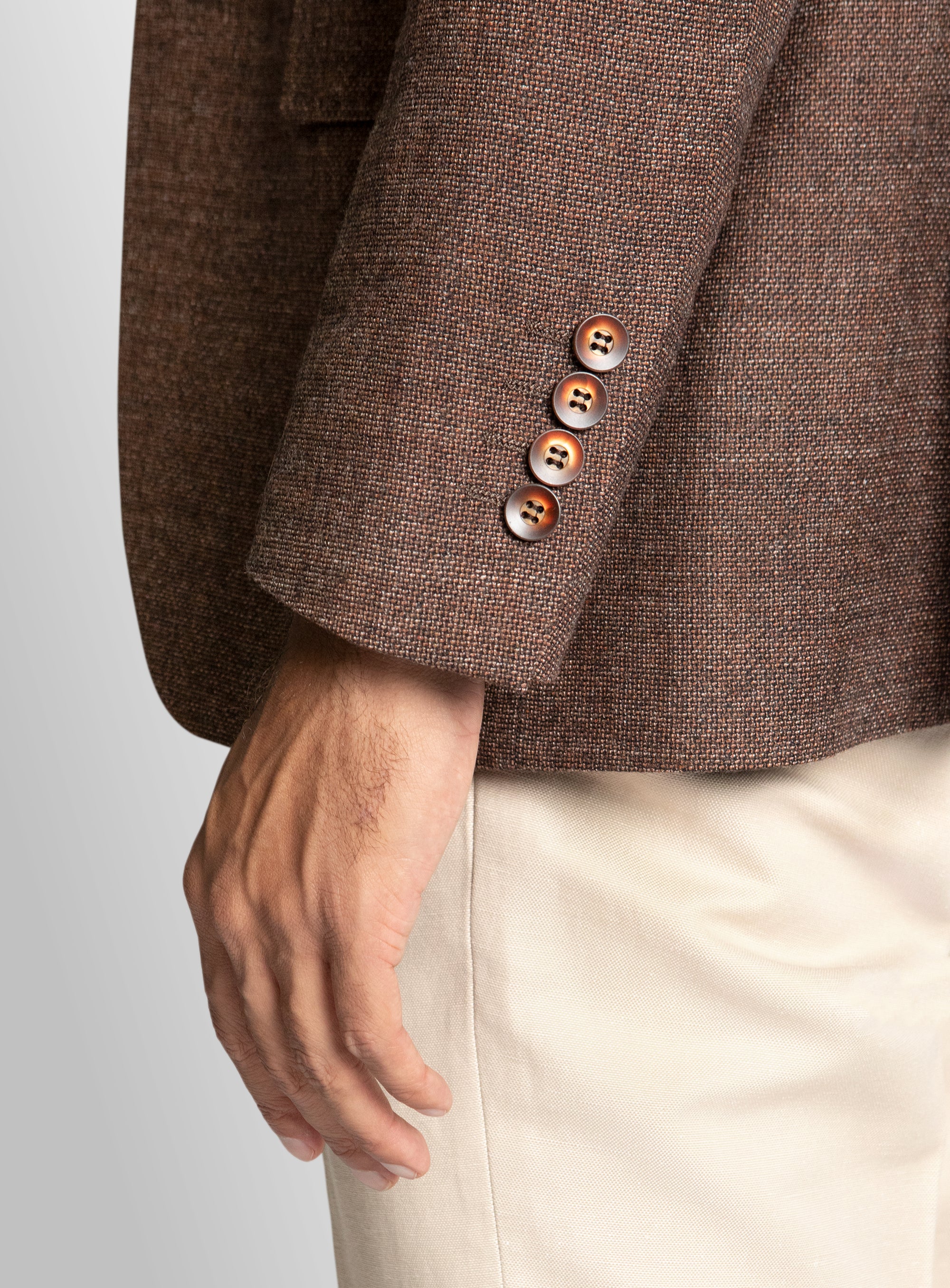 Portici Basketweave Brown Jacket