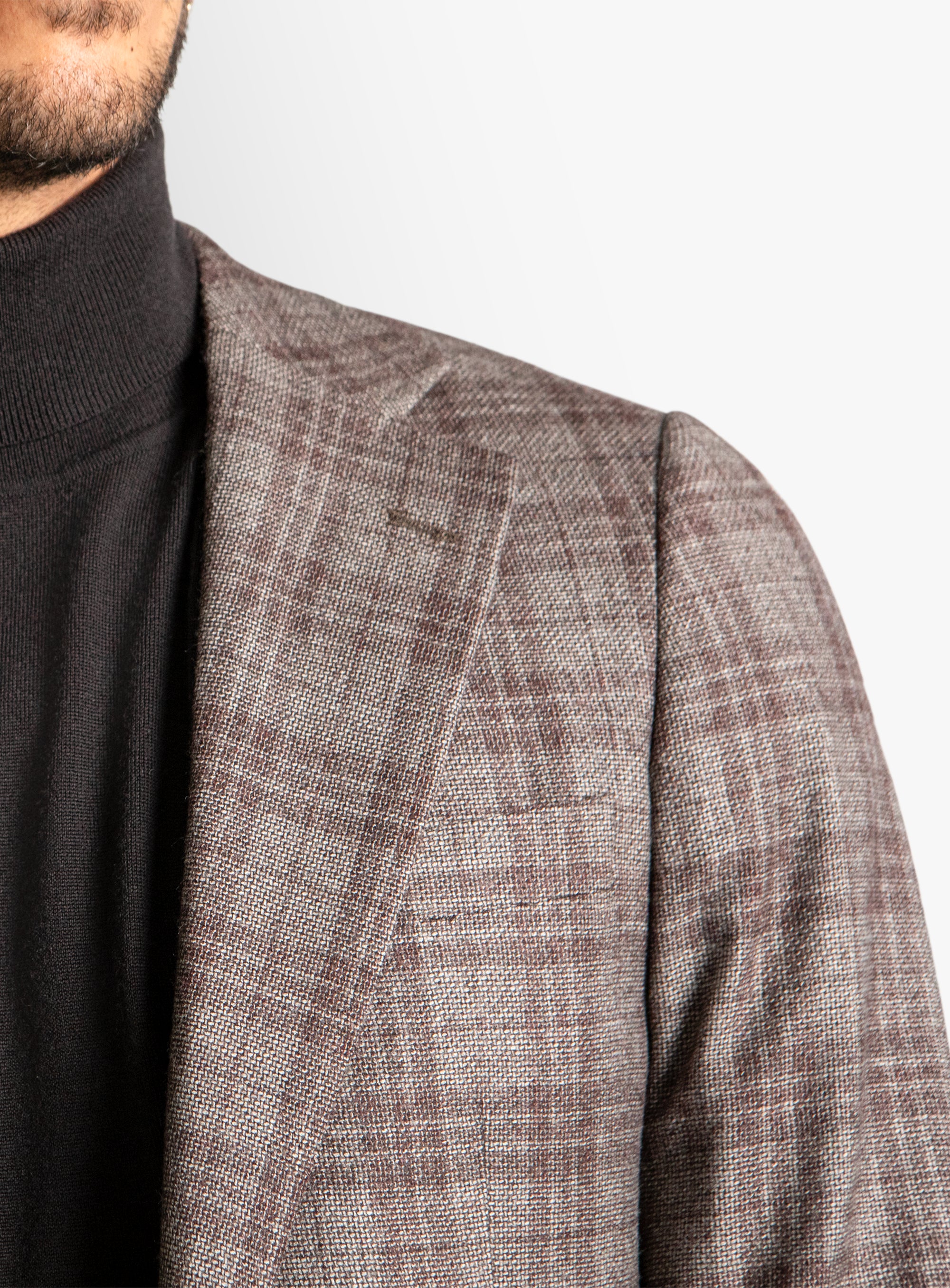 Vitale Plaid Grey-Berry Jacket