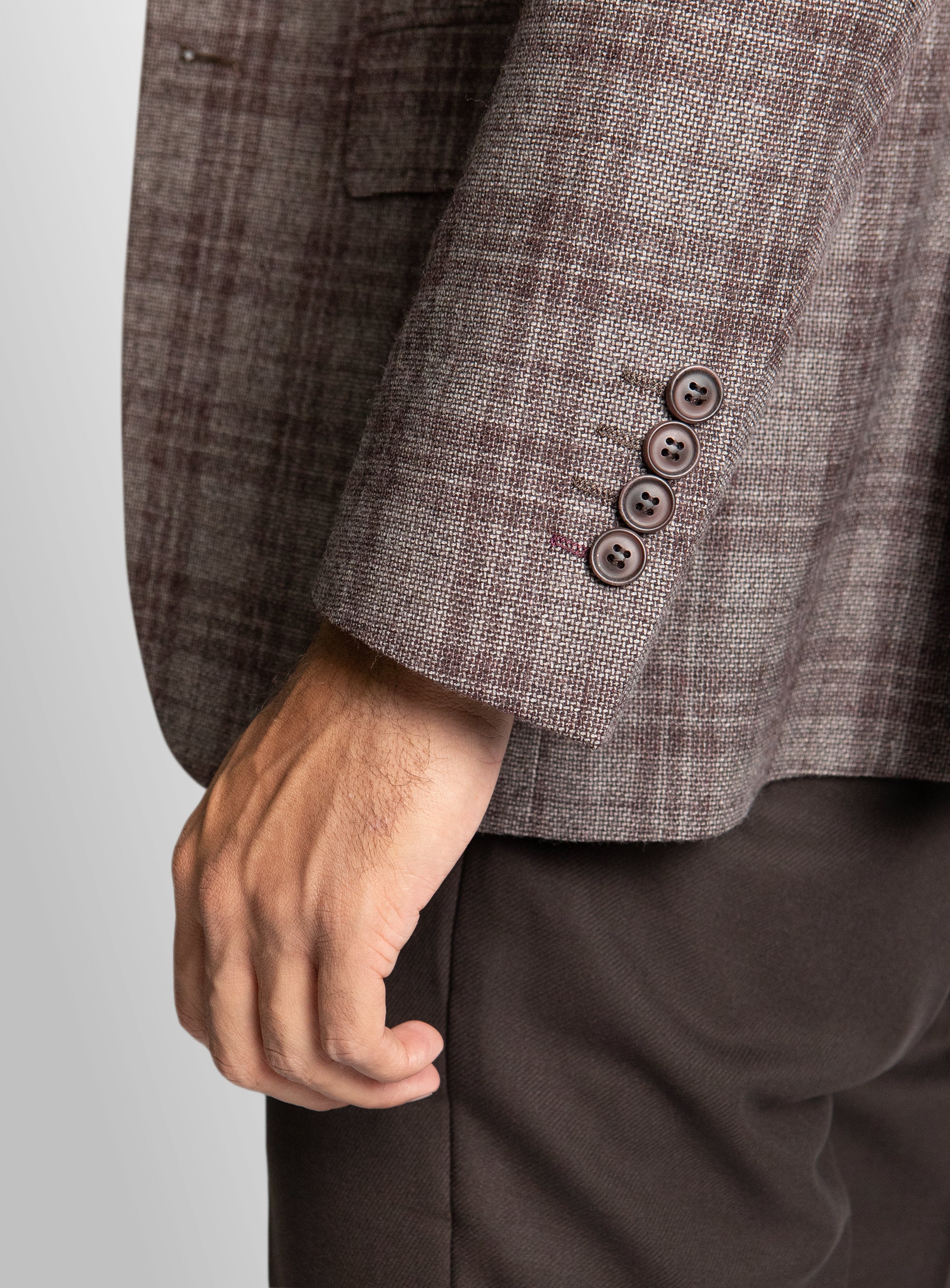 Vitale Plaid Grey-Berry Jacket