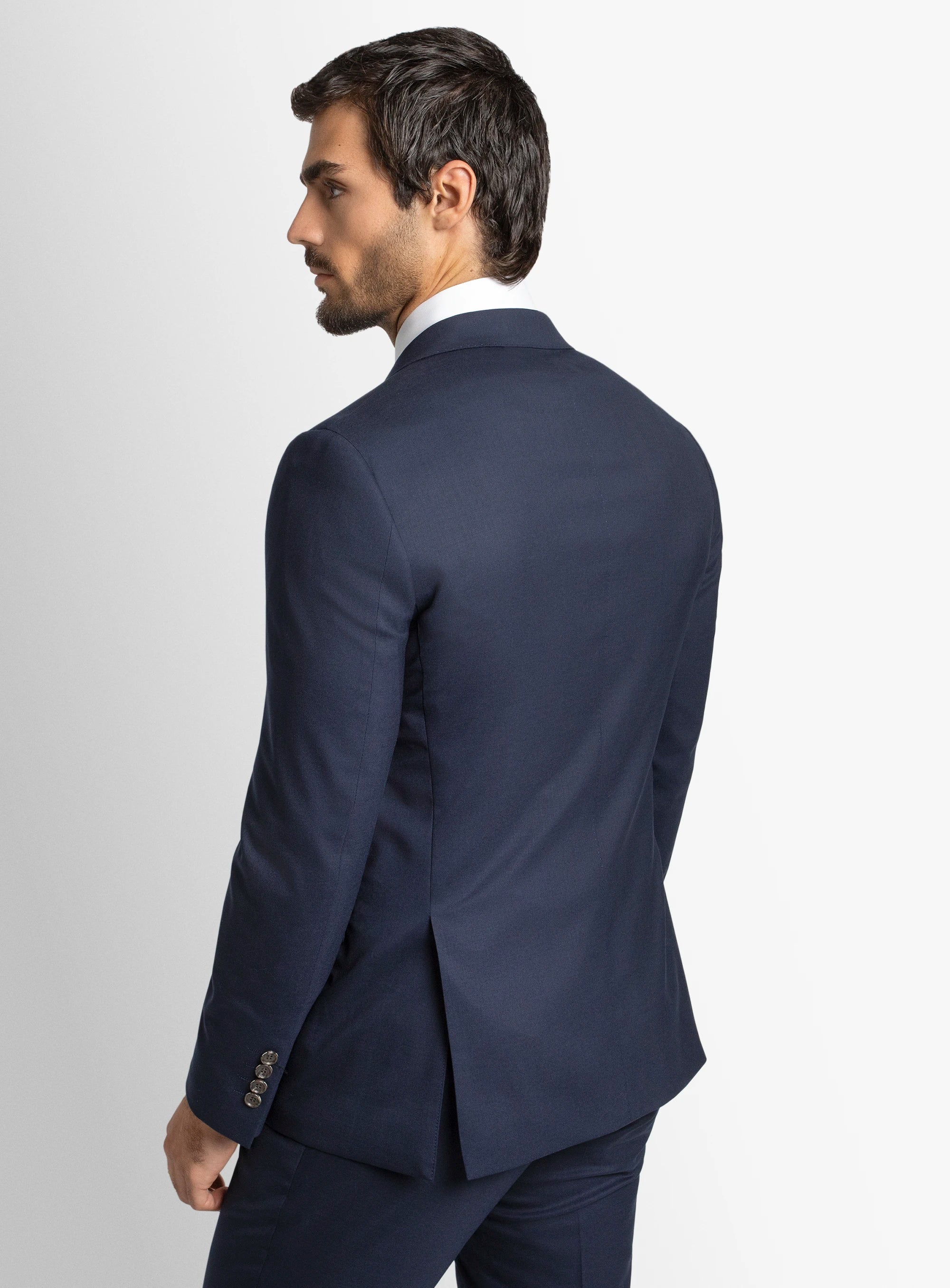 Positano Navy Twill Double Breasted Jacket