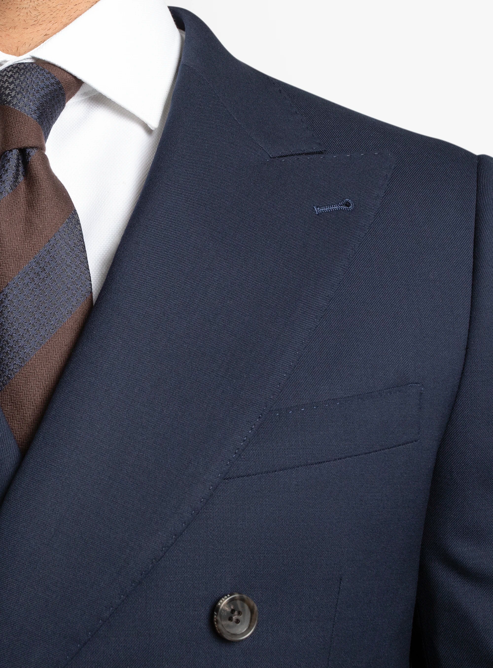 Positano Navy Twill Double Breasted Jacket