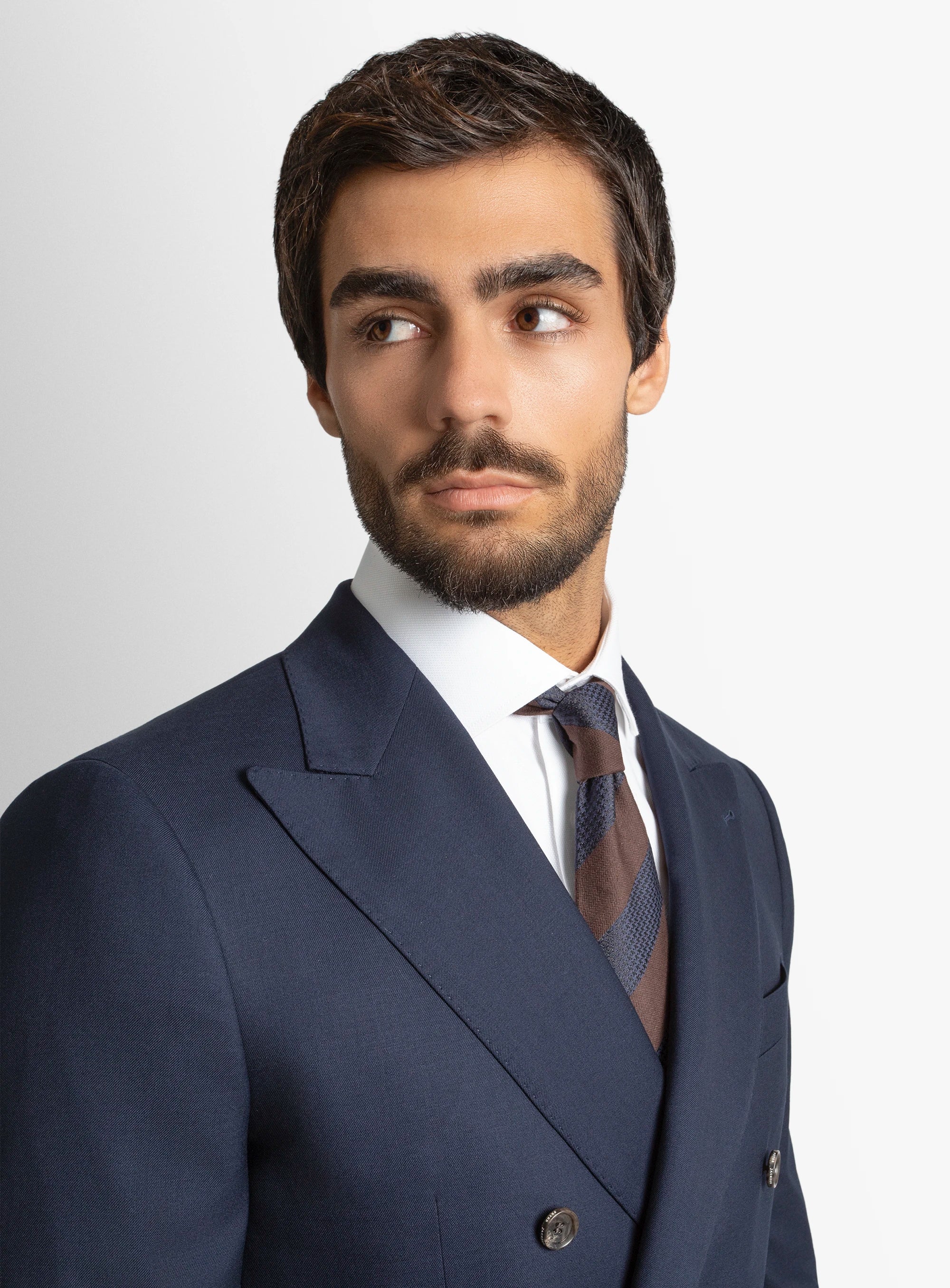 Positano Navy Twill Double Breasted Jacket