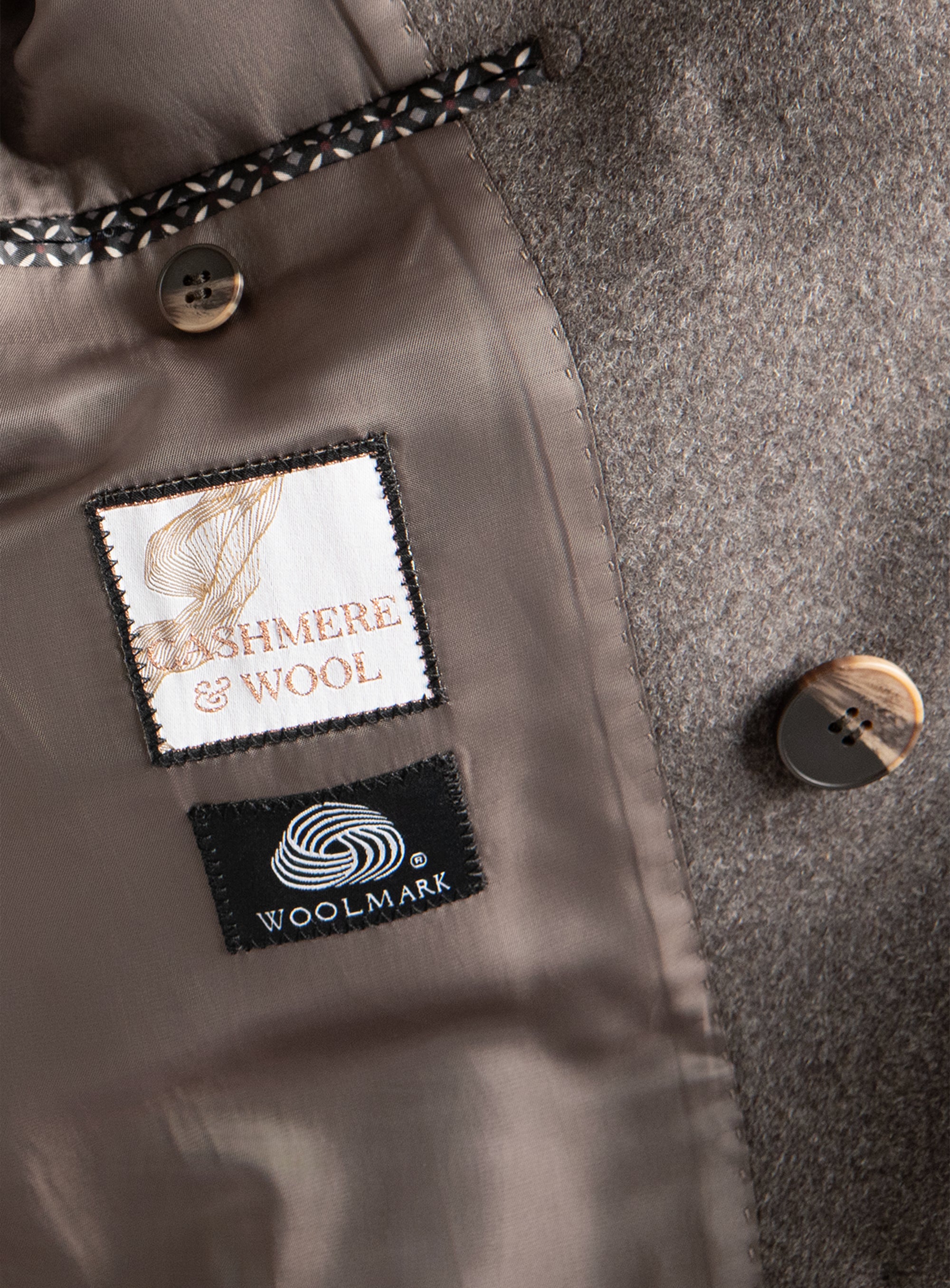 Bridge Chocolate Wool/Cashmere Peacoat