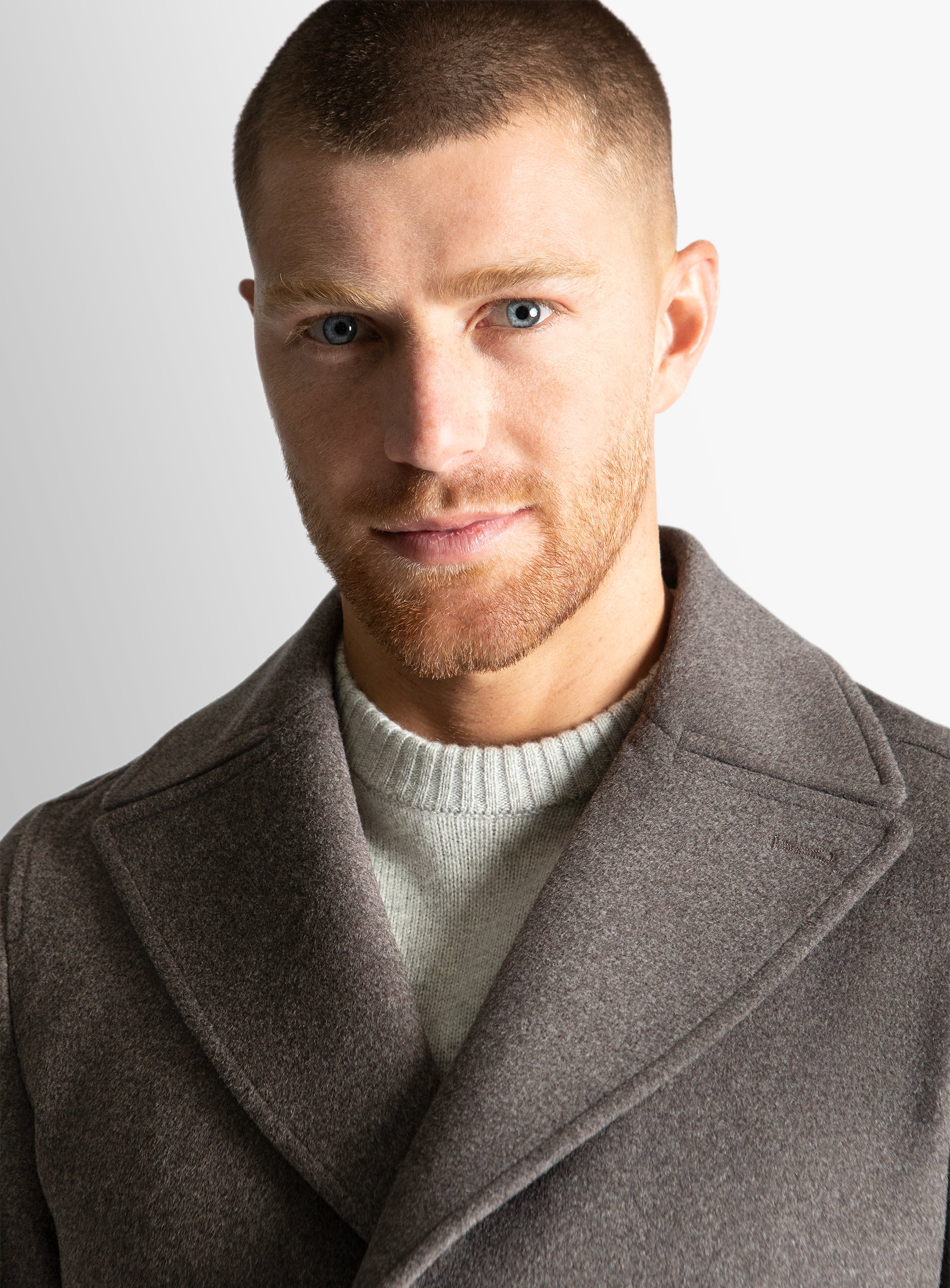 Bridge Chocolate Wool/Cashmere Peacoat