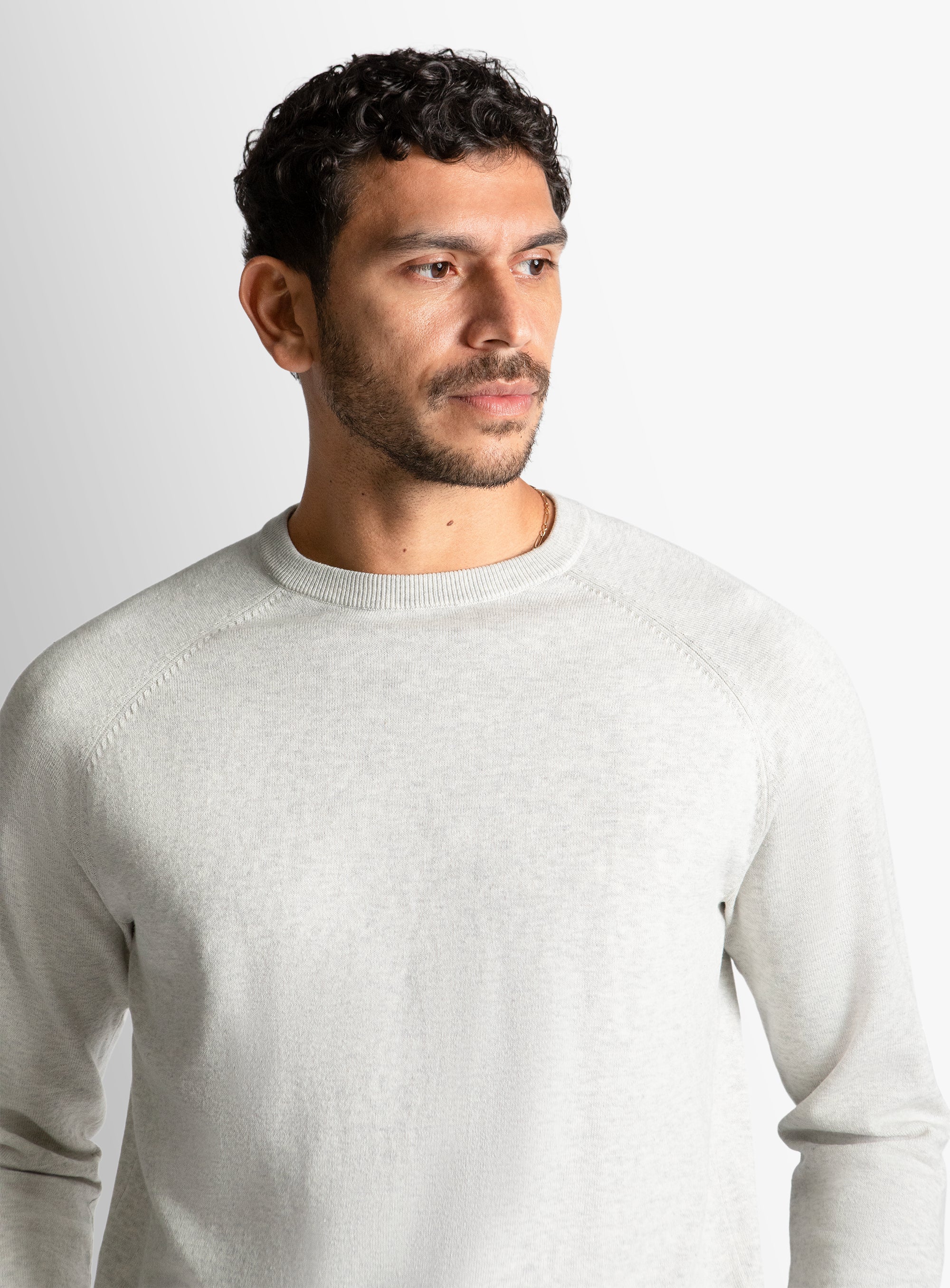 Ash Cotton Casual Crewneck Knit