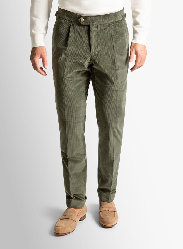 Sienna Corduroy Green Trousers