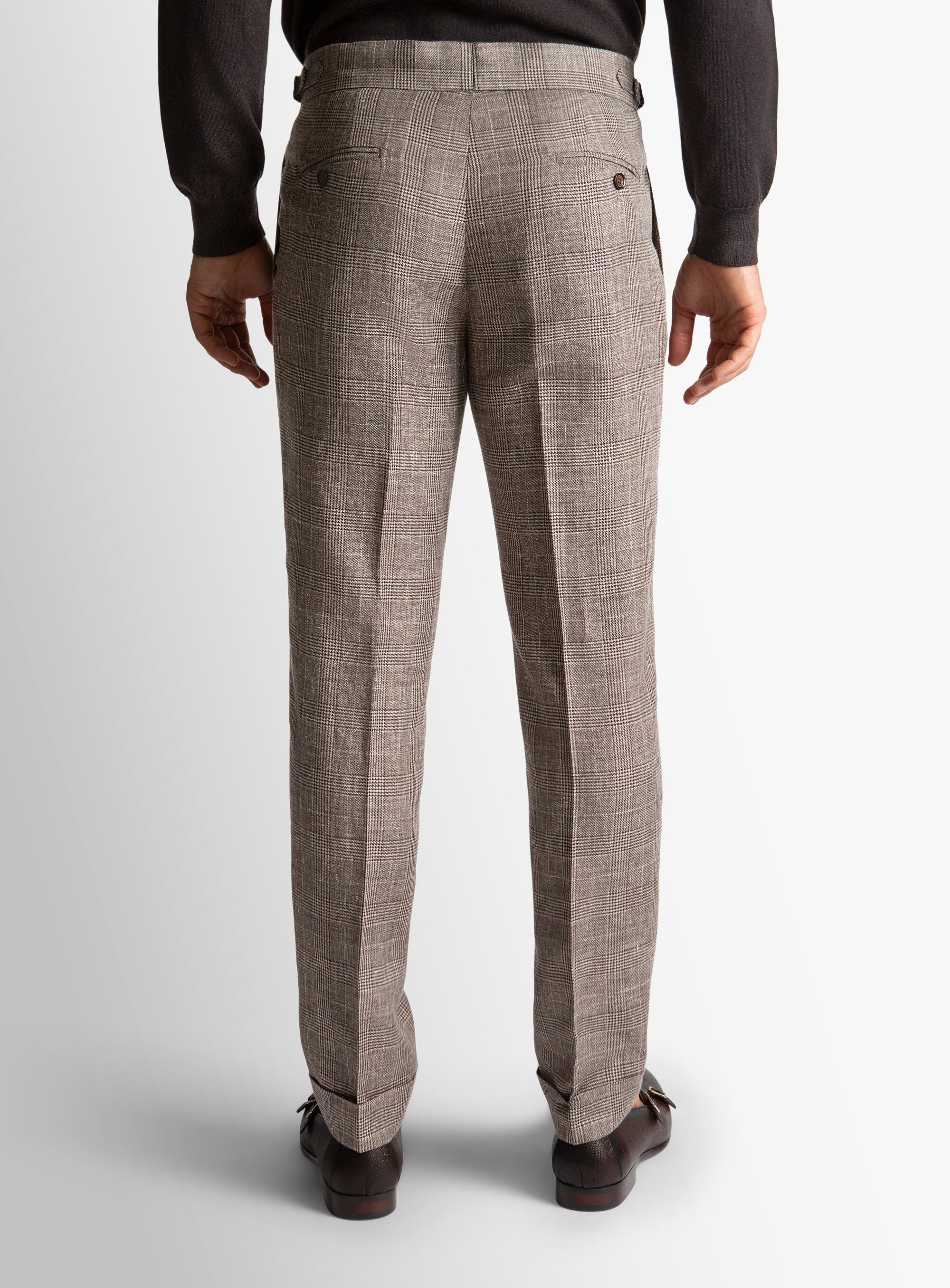 Sienna Plaid Chocolate Trousers