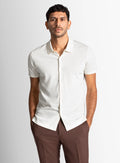 Gervasi Button-Up White Polo