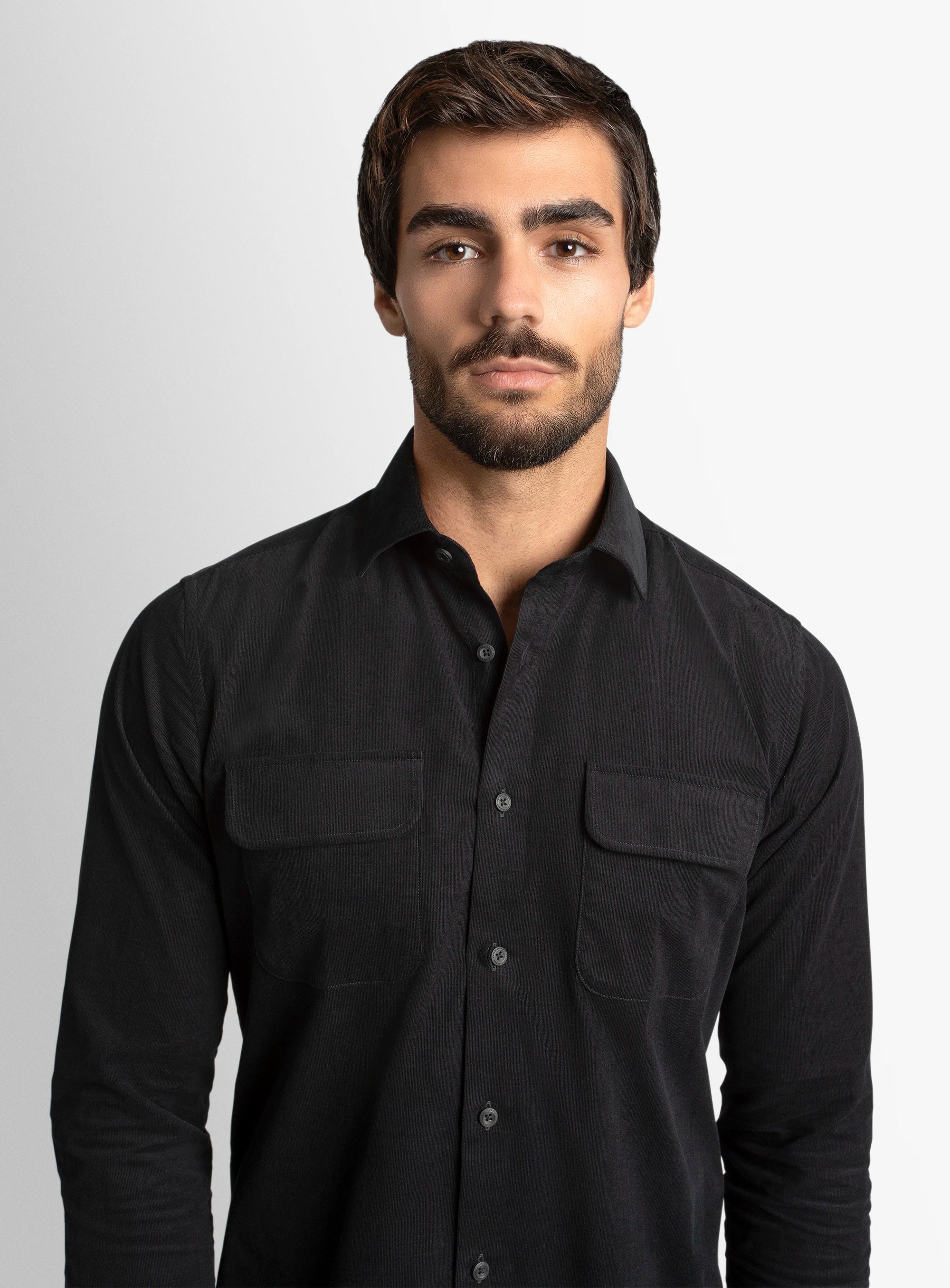 Piercarlo BabyCord Black Shirt