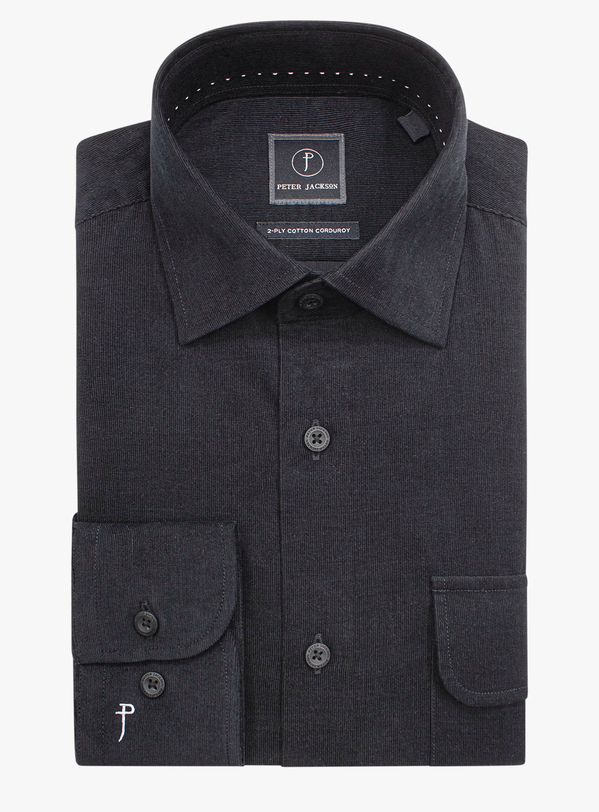 Piercarlo BabyCord Black Shirt