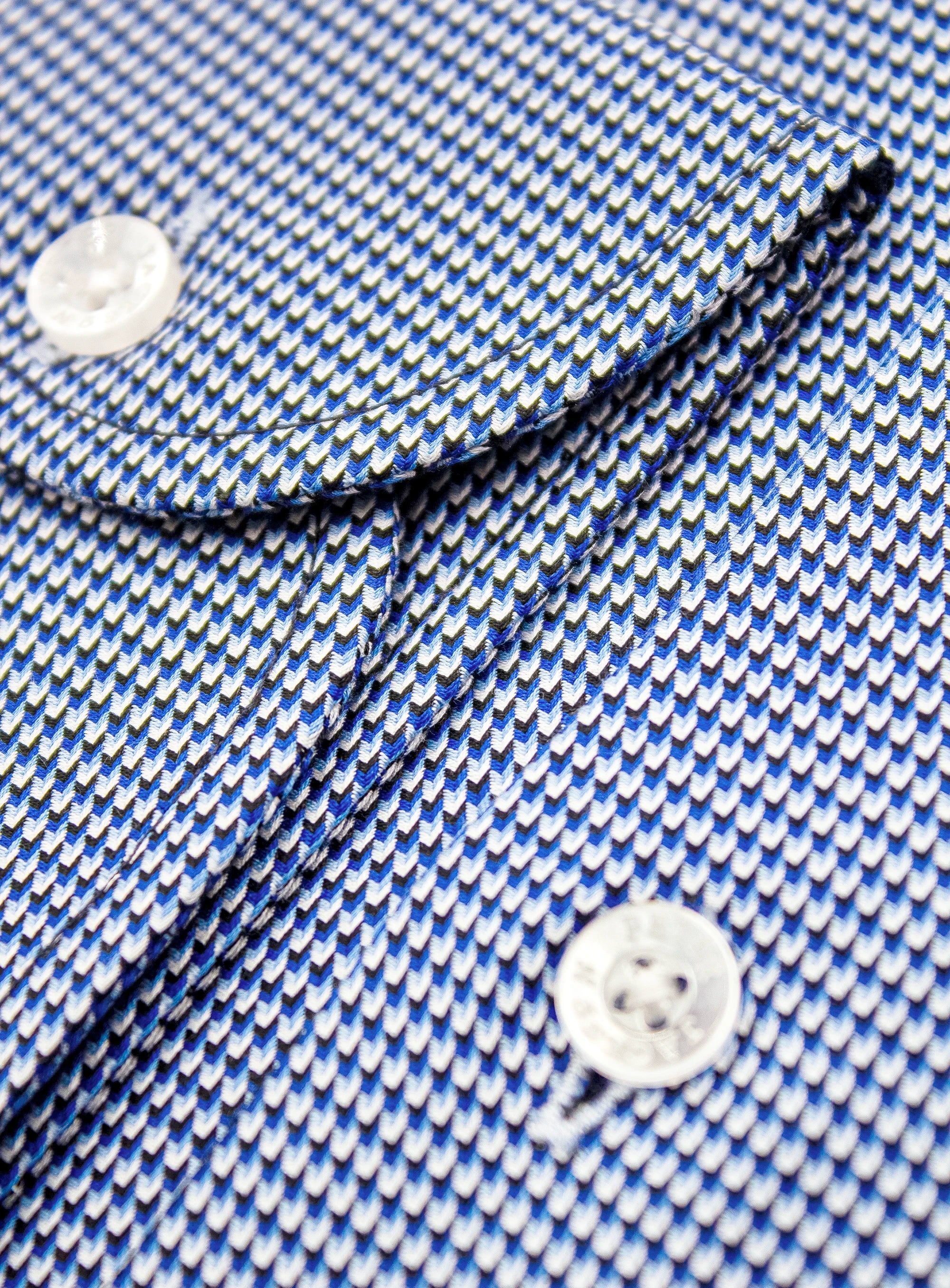 Milan Jacquard Blue Shirt