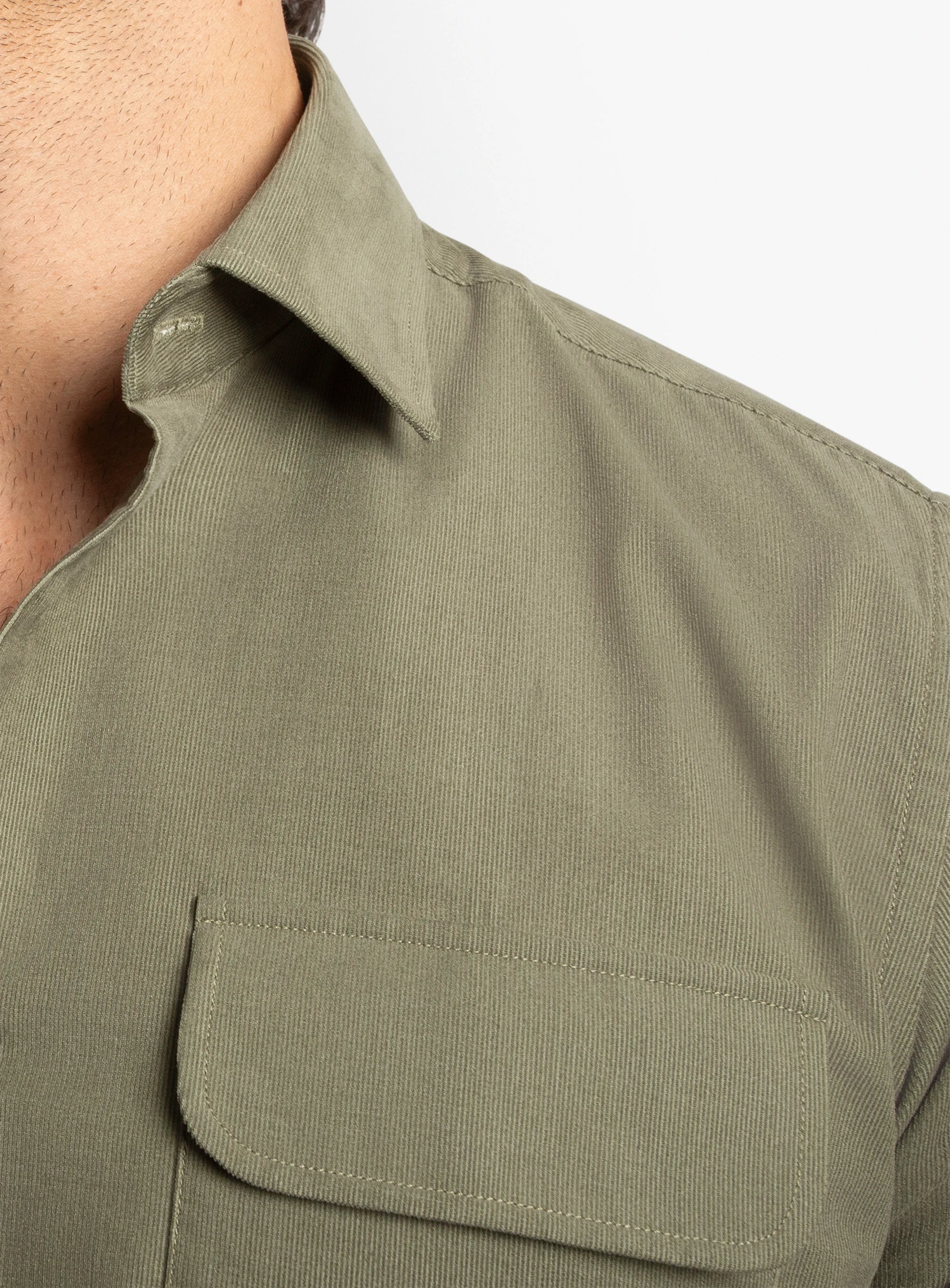 Piercarlo BabyCord Sage Shirt