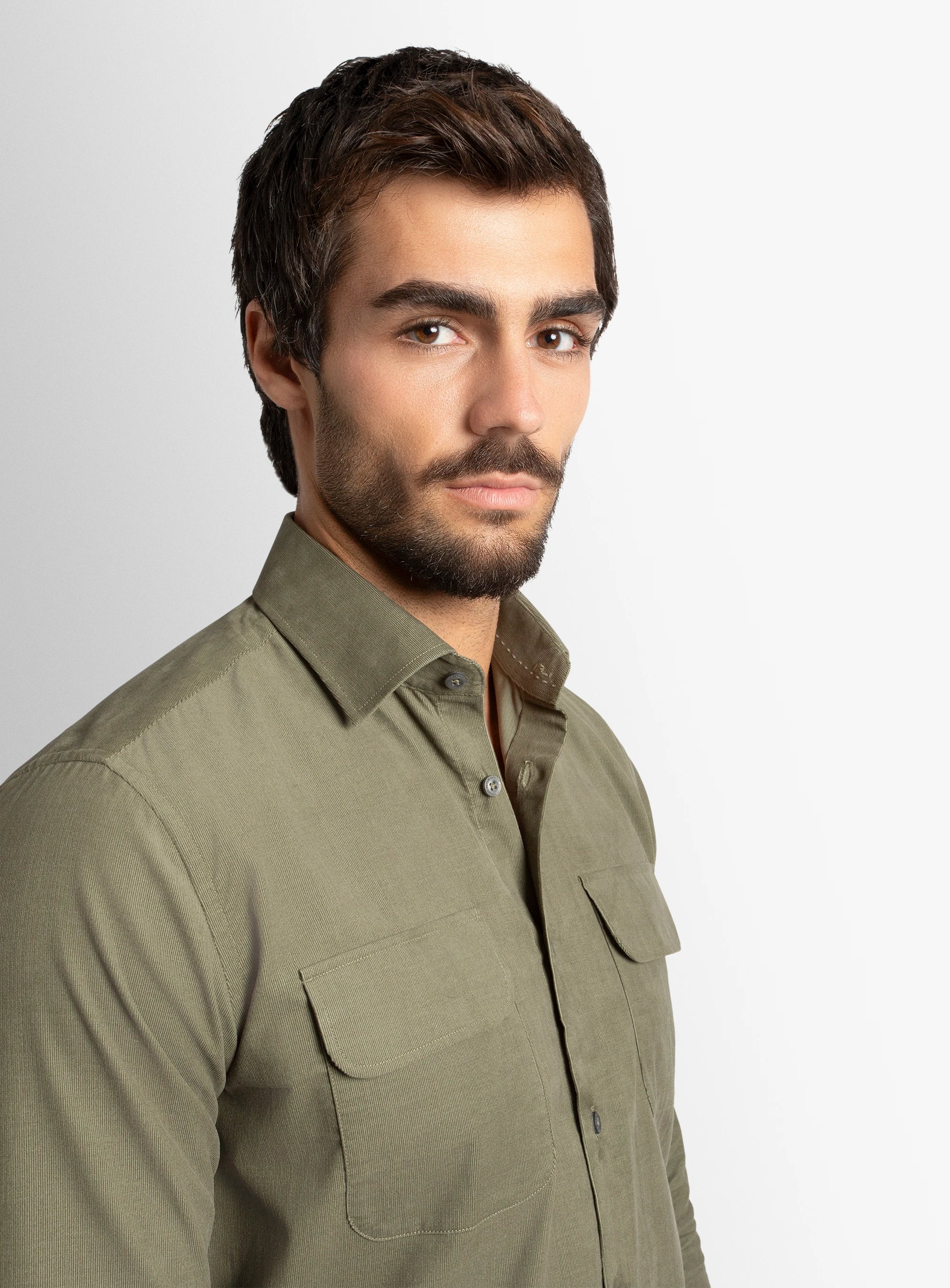 Piercarlo BabyCord Sage Shirt