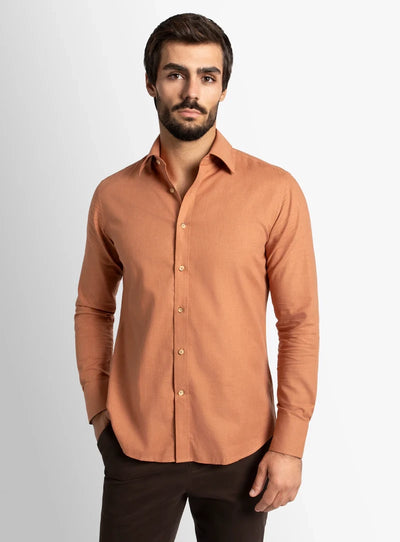 Piero Slim-Fit Orange Shirt