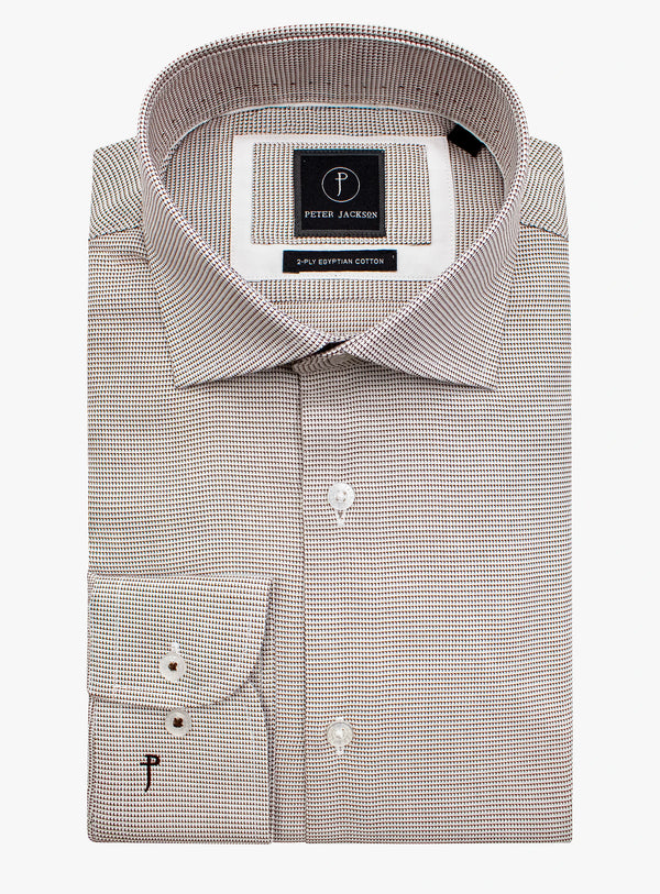 Milan Weave Chocolate Shirt