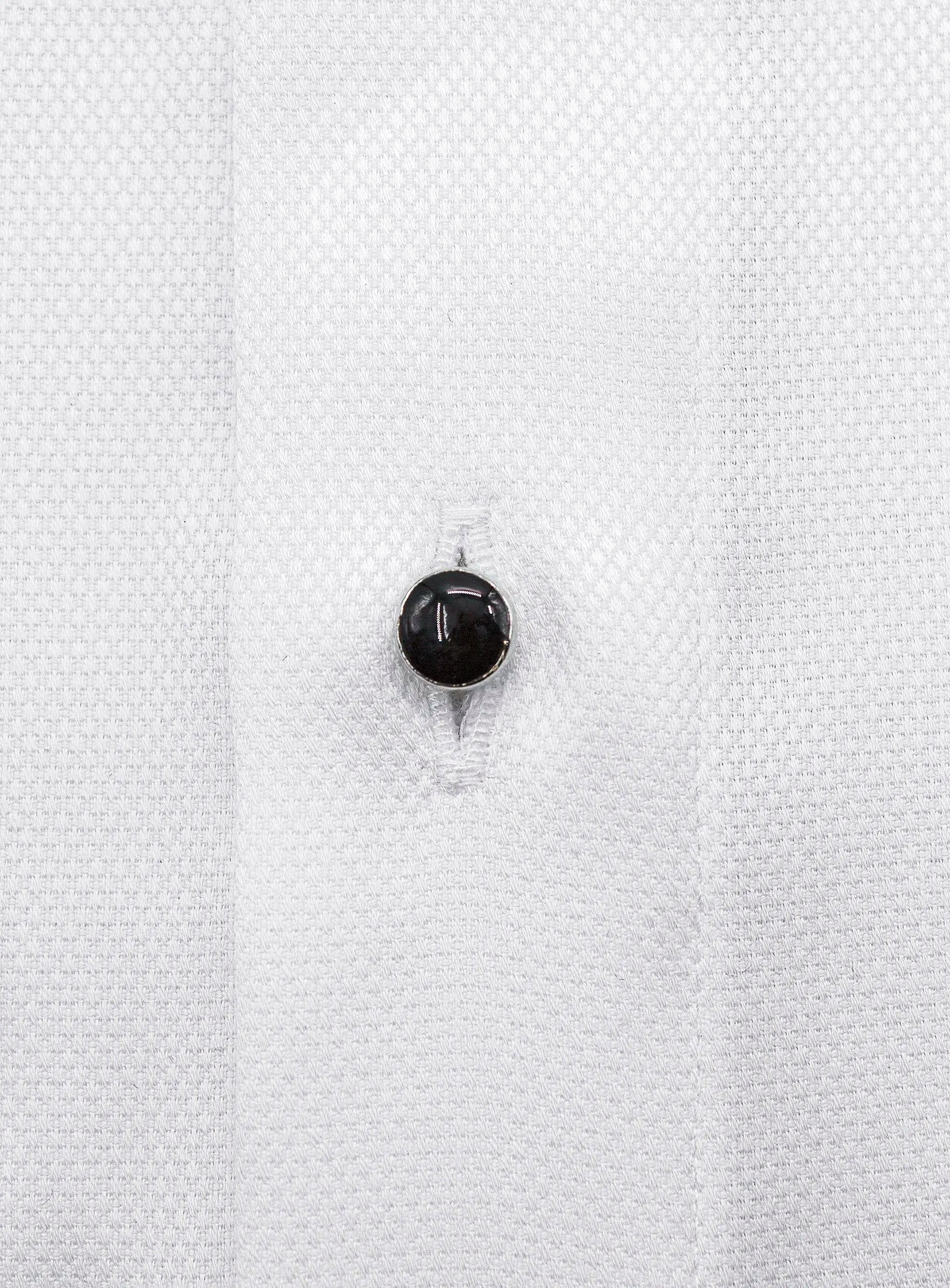 Naples Textured Dinner White Shirt