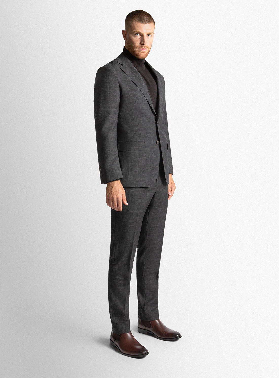 Spinoza Overcheck Charcoal Suit