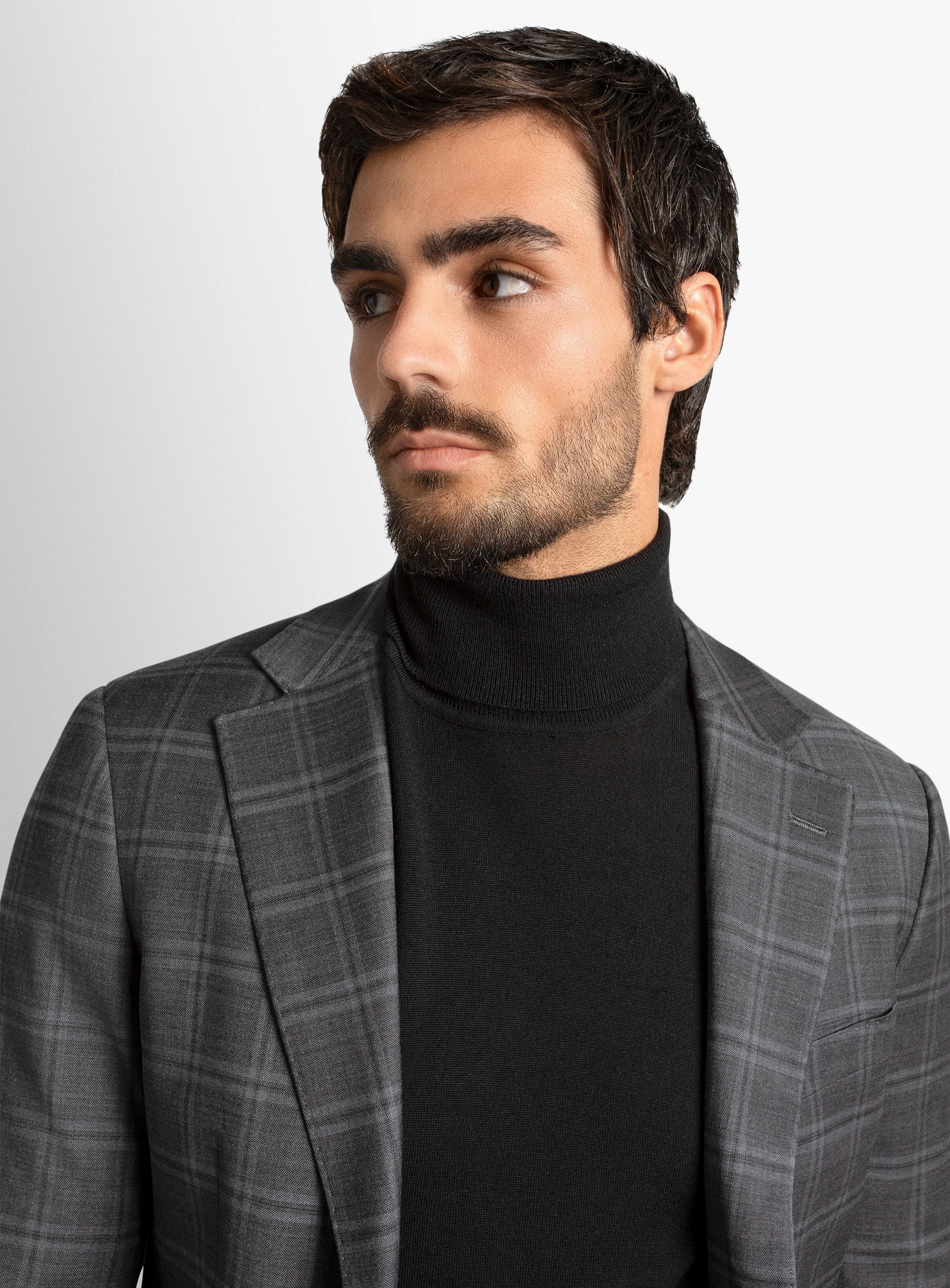 Heras Check Charcoal Suit