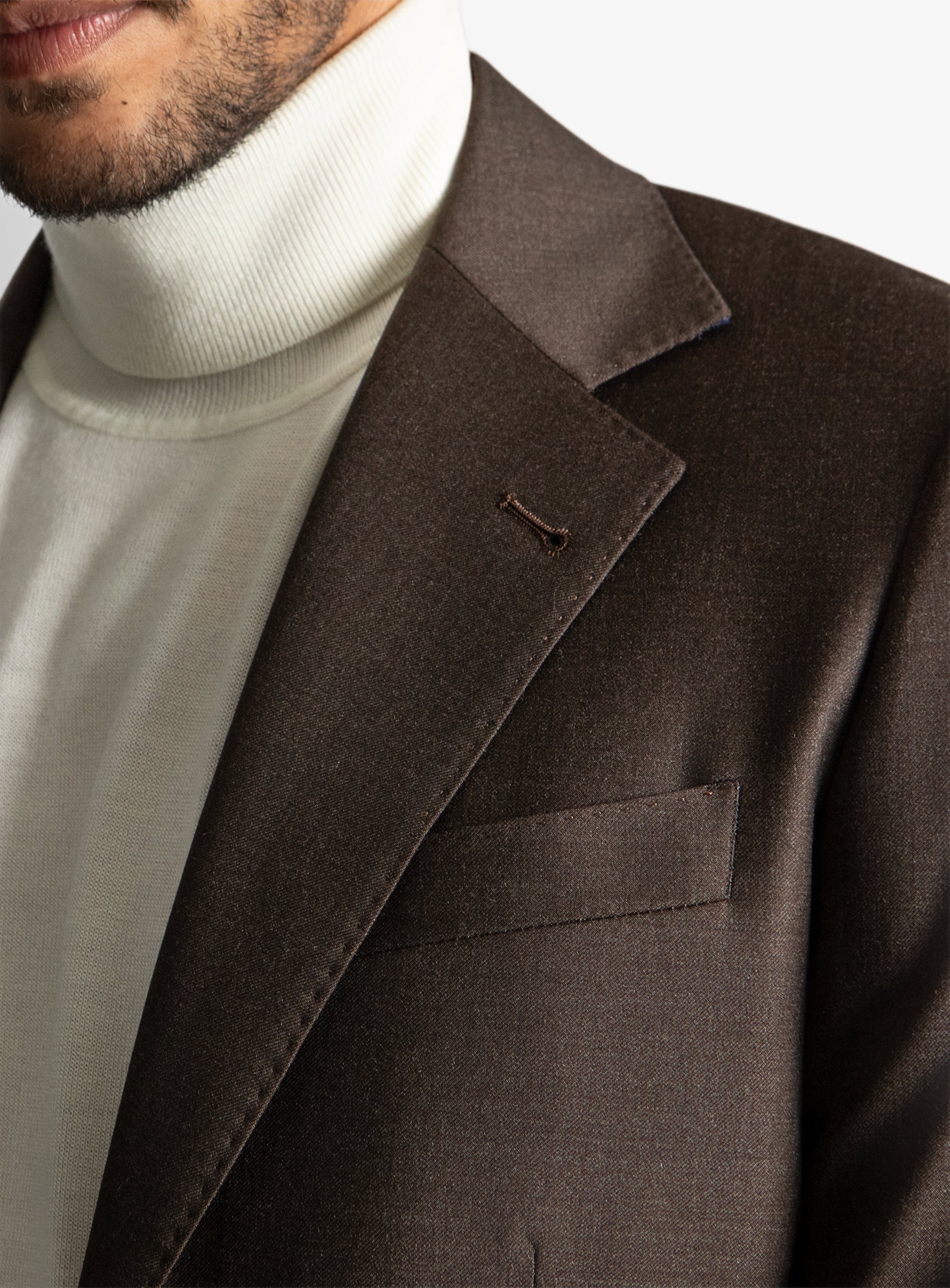 Furio Mouline Chocolate Suit