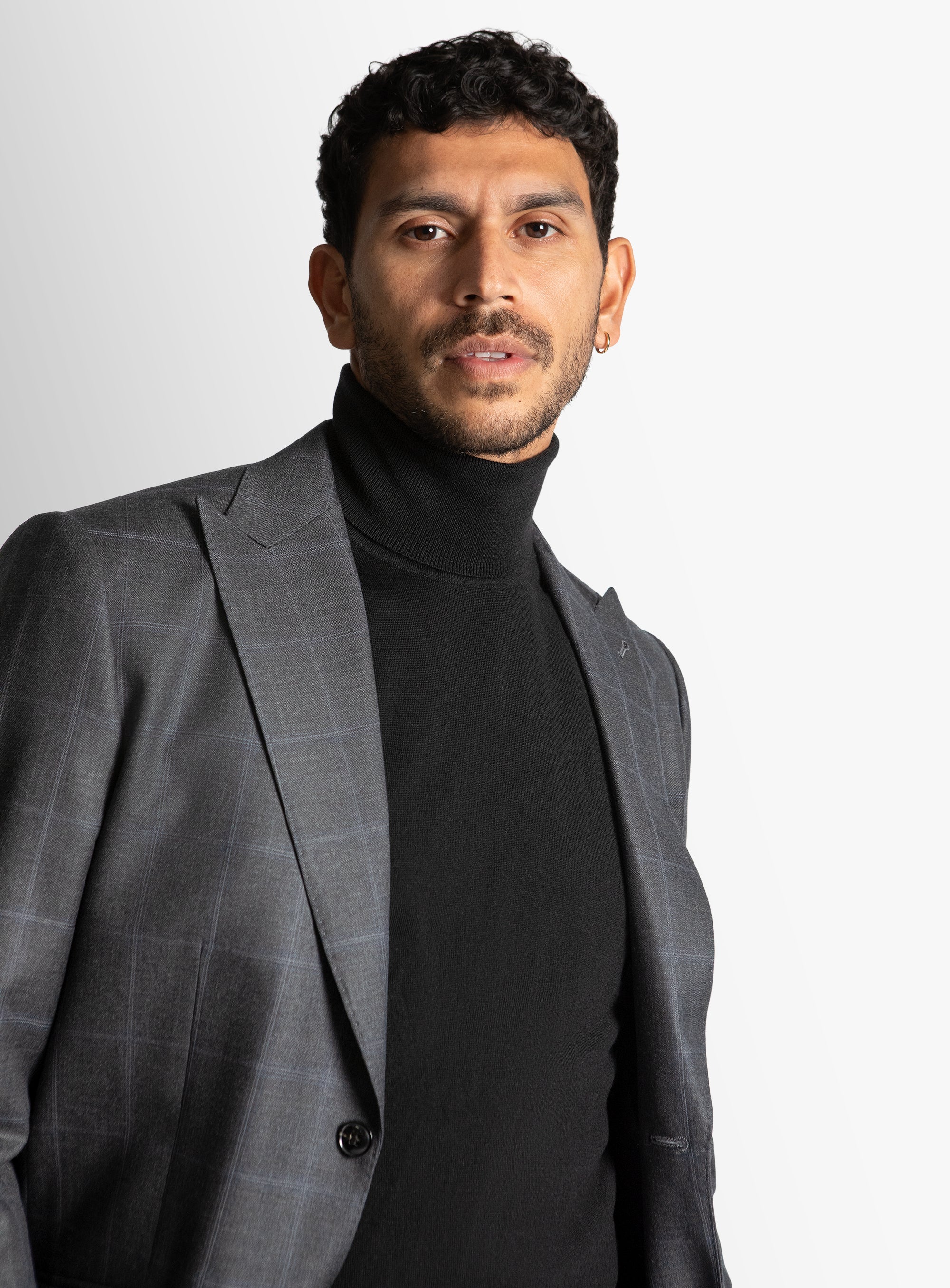 Gabriel Indigo Overcheck Suit