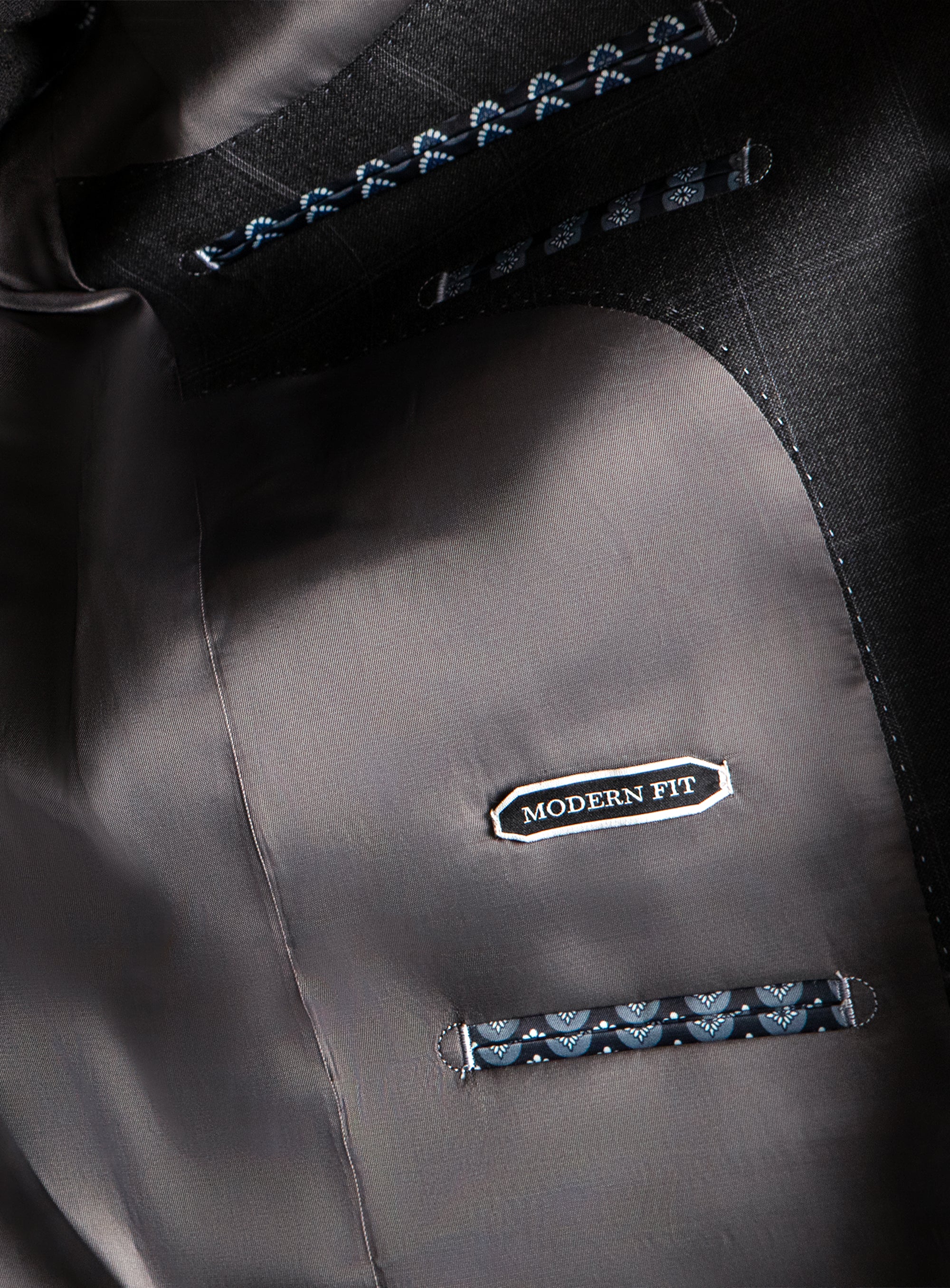 Gabriel Indigo Overcheck Suit