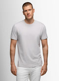Turin Cotton/Linen Ash Grey Tee