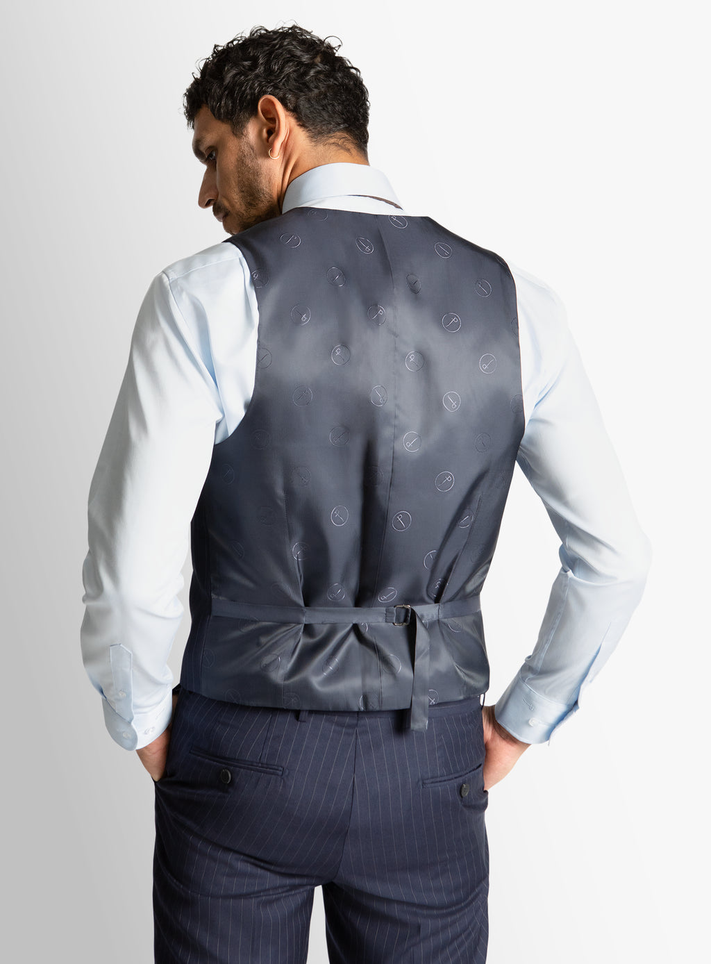 Ortona Navy Pinstripe Vest