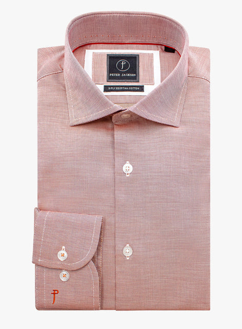 Milan Orange Micro Plain Shirt