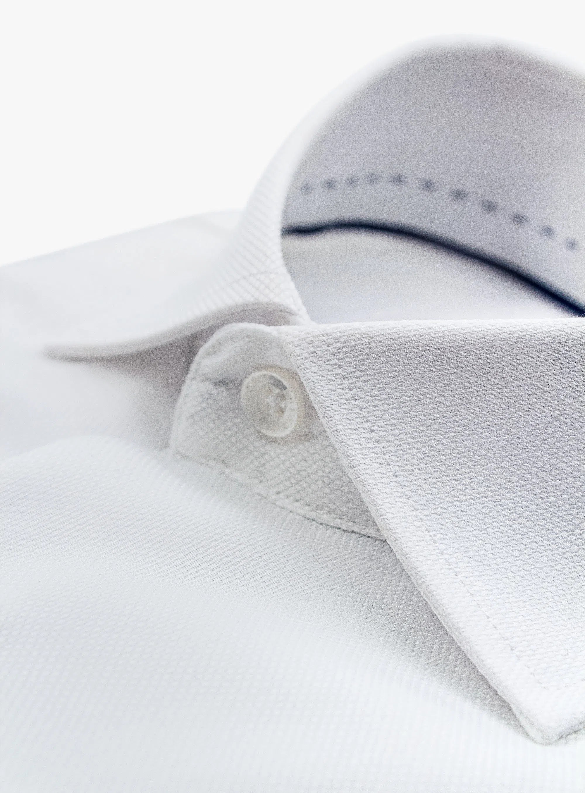 Milan White Dobby Weave with Taped Seams Shirt