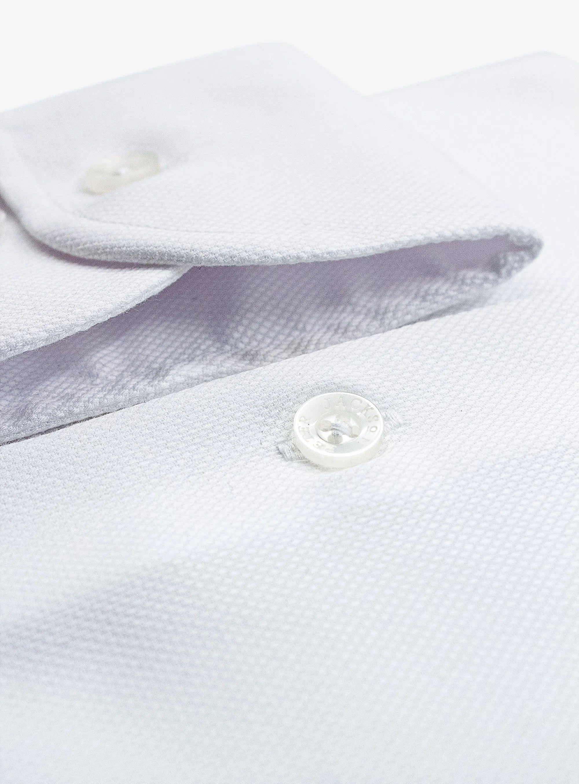 Milan White Dobby Weave with Taped Seams Shirt